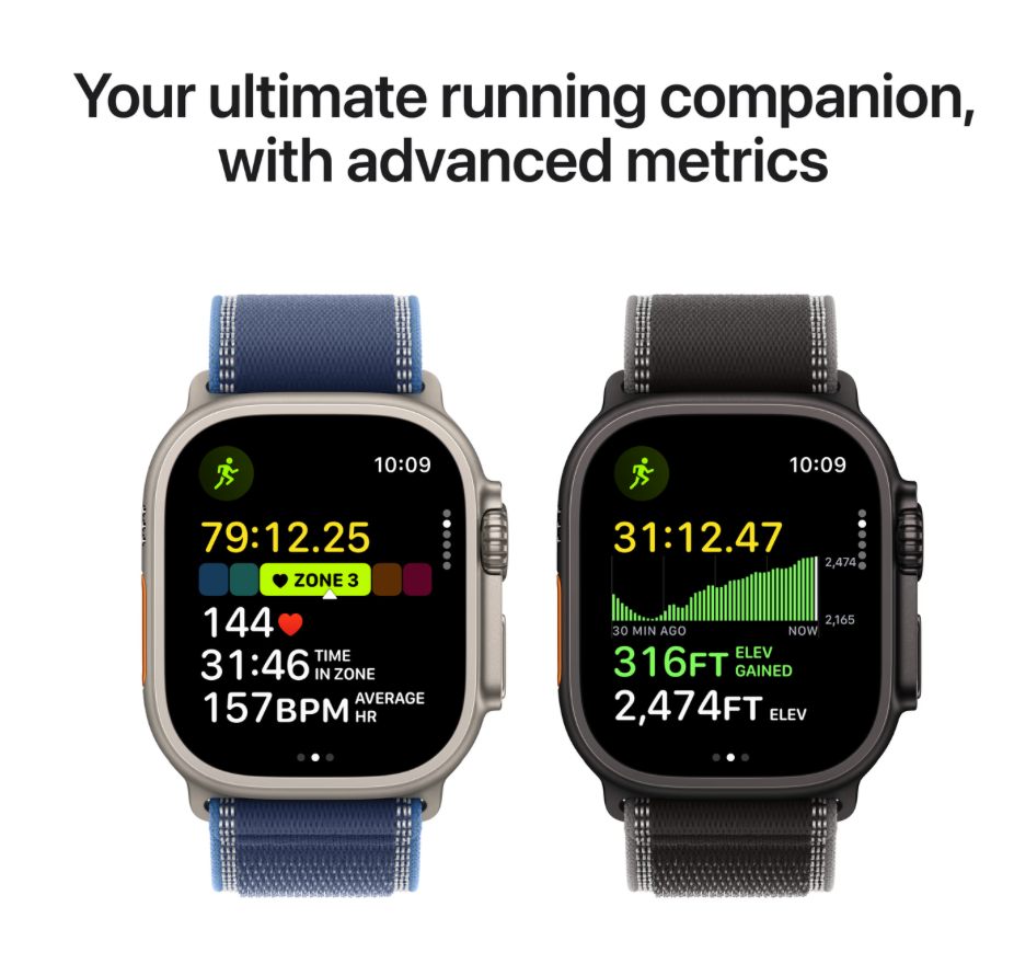 Apple Watch Ultra 3 Cellular 49mm Zwart Trail Band M/L