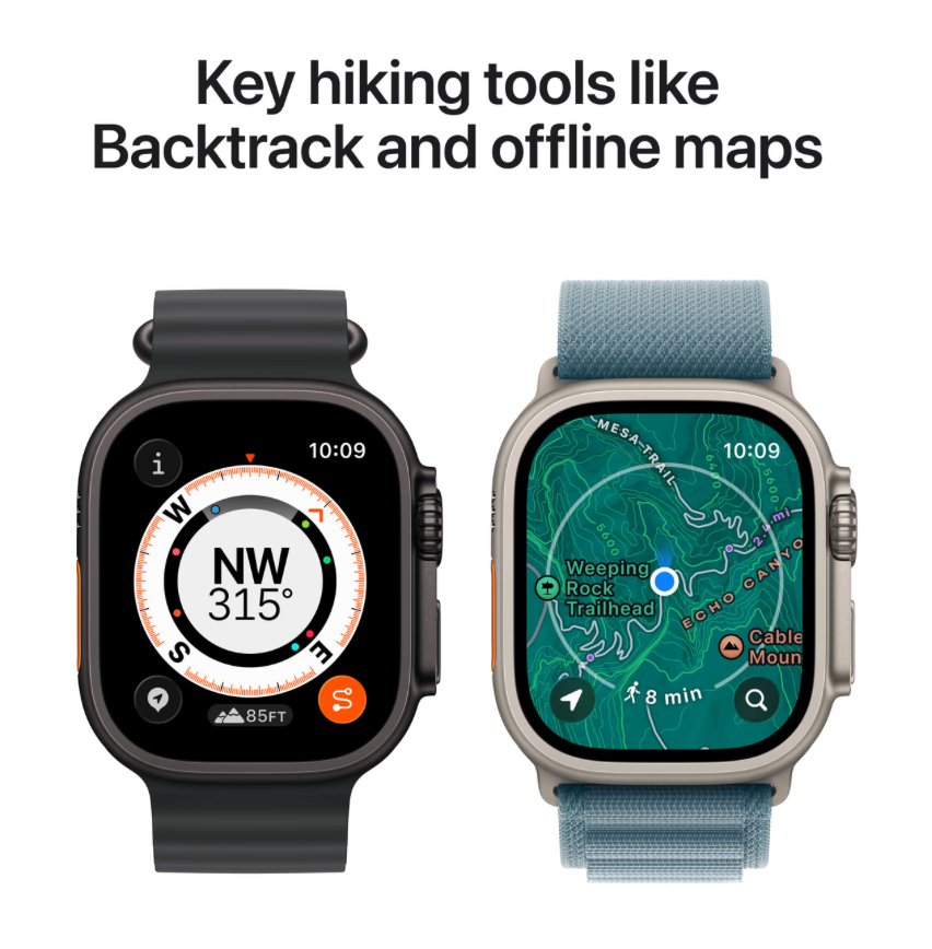 Apple Watch Ultra 3 Cellular 49mm Zwart Trail Band M/L