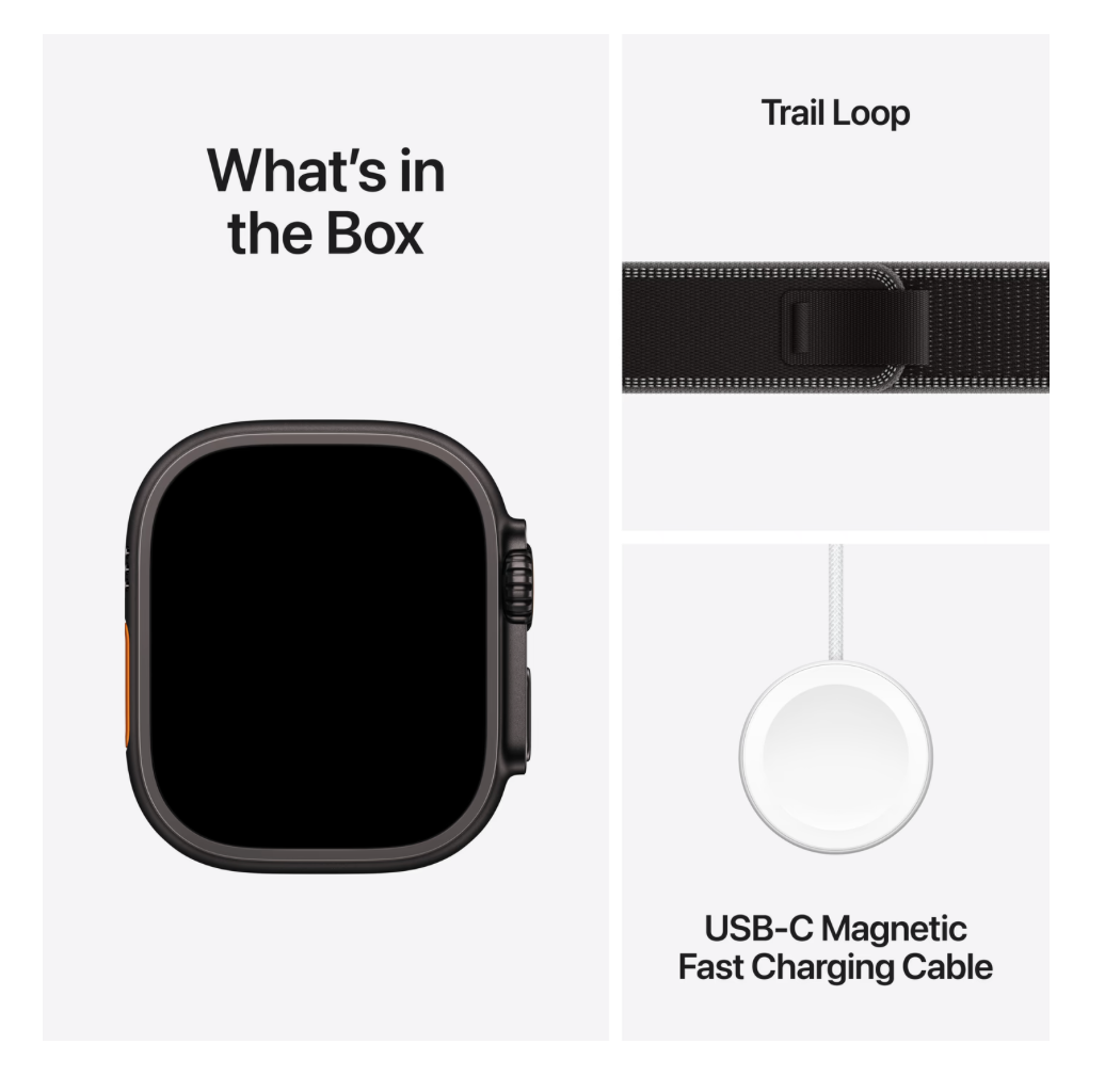 Apple Watch Ultra 3 Cellular 49mm Zwart Trail Band M/L