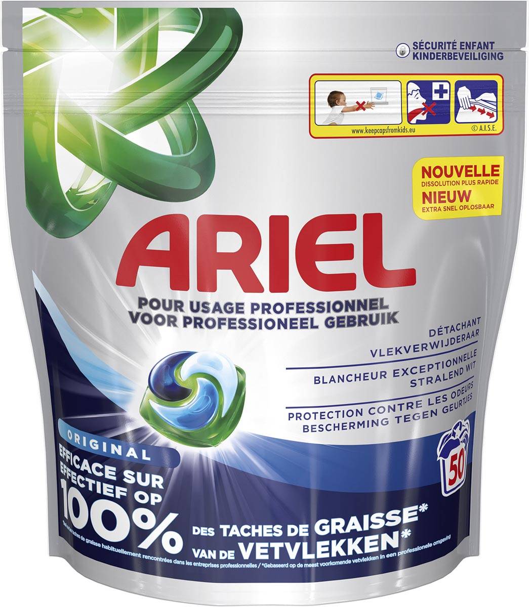 Ariel Pro pods wascapsules, Regular, pak van 50 stuks