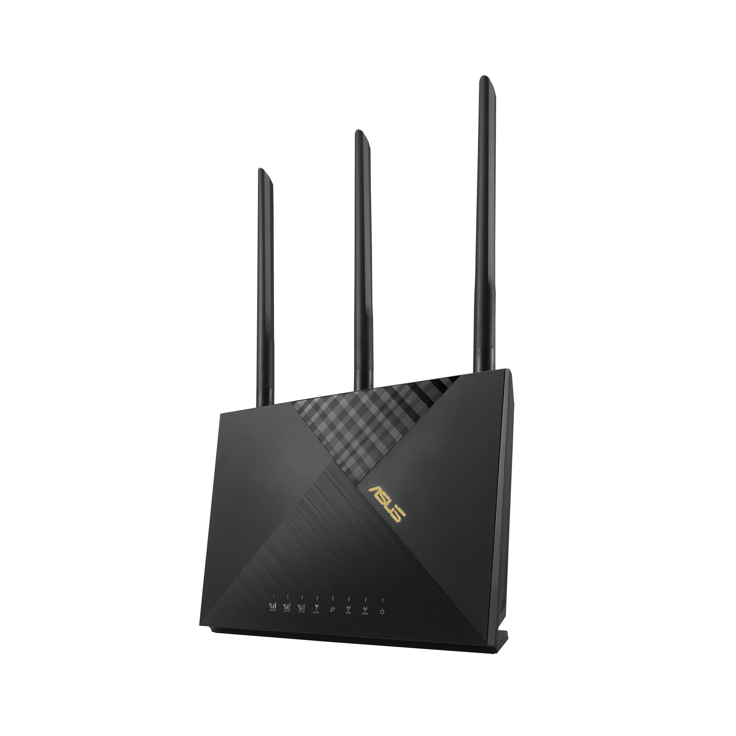 ASUS 4G-AX56 draadloze router Gigabit Ethernet Dual-band (2.4 GHz / 5 GHz) Zwart