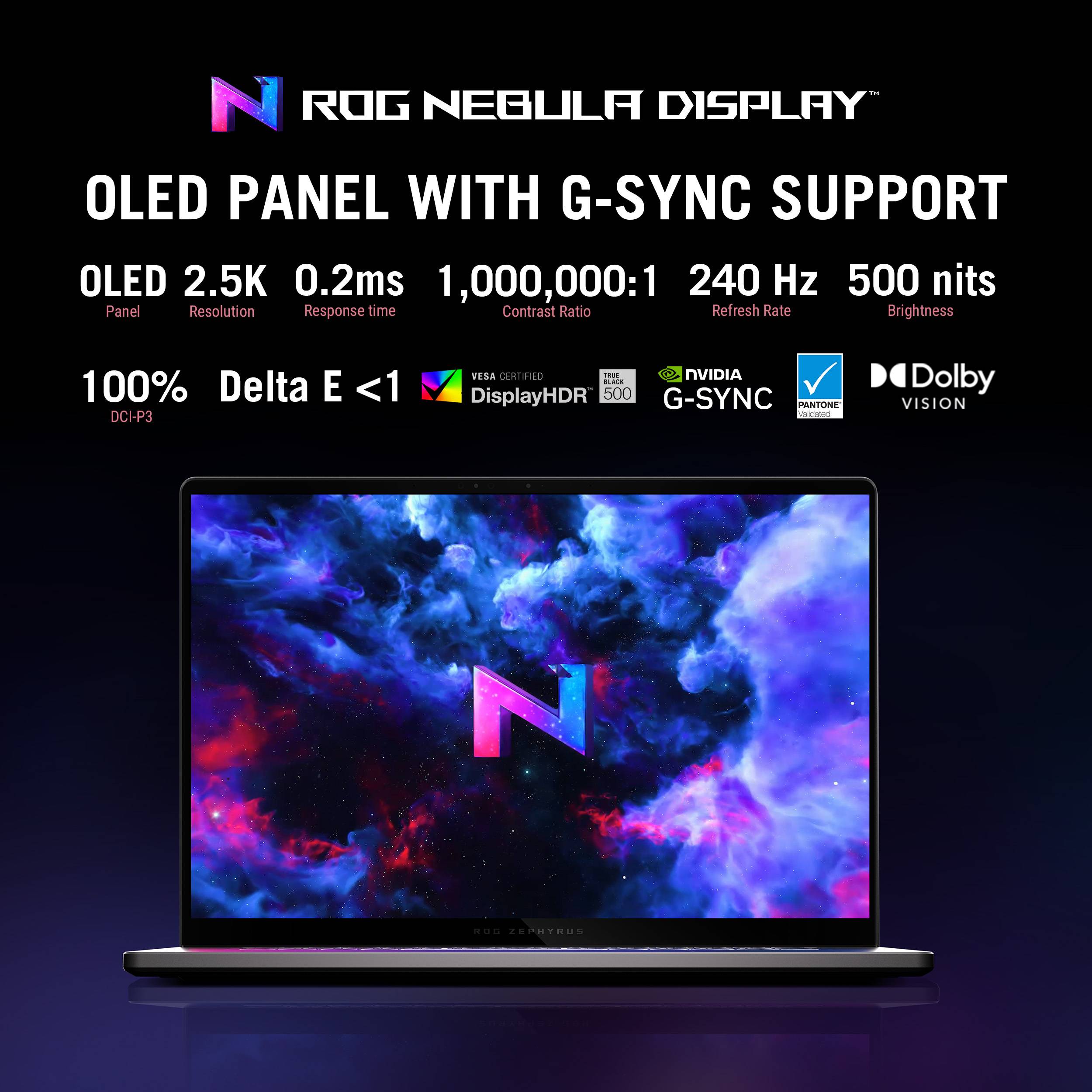 ASUS ROG Zephyrus G16 GU605CM-QR026W Intel Core Ultra 9 285H Laptop 40,6 cm (16") 2.5K 16 GB LPDDR5x-SDRAM 1 TB SSD NVIDIA GeForce RTX 5060 Wi-Fi 7 (802.11be) Windows 11 Home Grijs