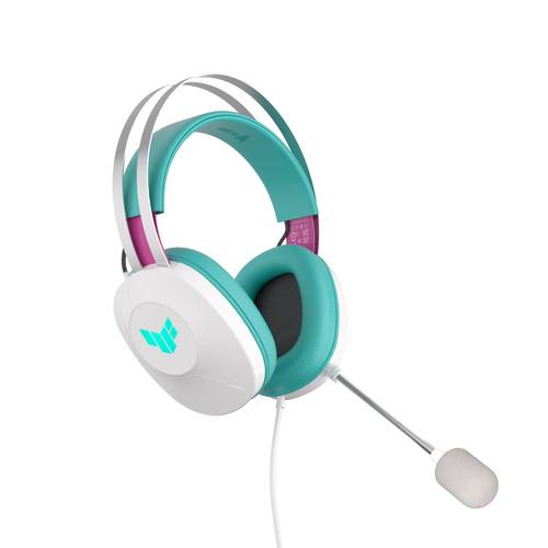 ASUS TUF Gaming H1 Gen II Hatsune Miku Edition Headset Bedraad Hoofdband Gamen USB Type-A Roze, Turkoois, Wit