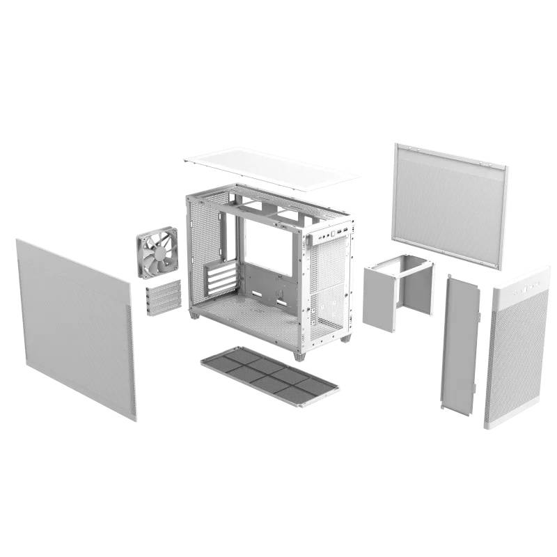 ASUS AP201 PRIME CASE TG WHITE Mini Tower Wit