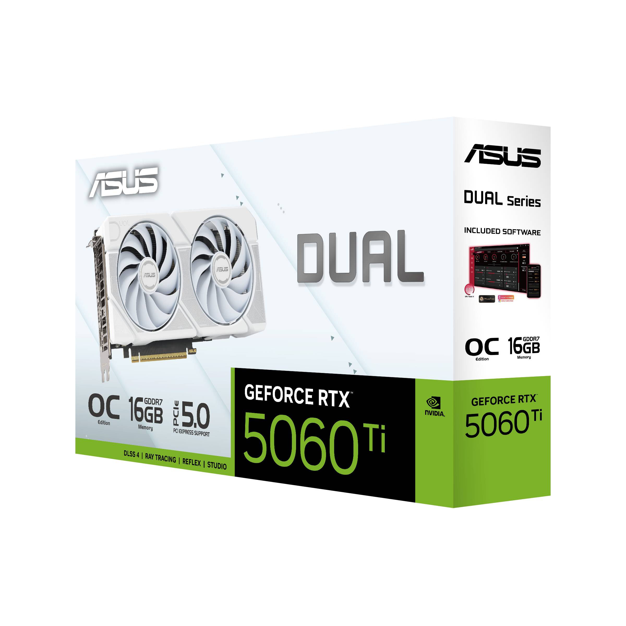 ASUS Dual -RTX5060TI-O16G-WHITE NVIDIA GeForce RTX 5060 Ti 16 GB GDDR7