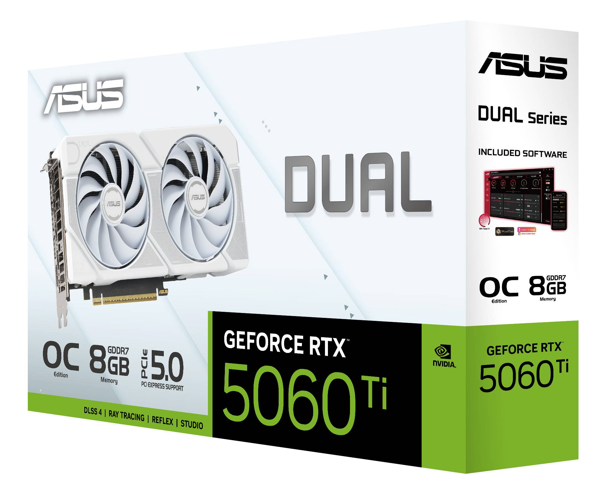 ASUS Dual -RTX5060TI-O8G-WHITE NVIDIA GeForce RTX 5060 Ti 8 GB GDDR7
