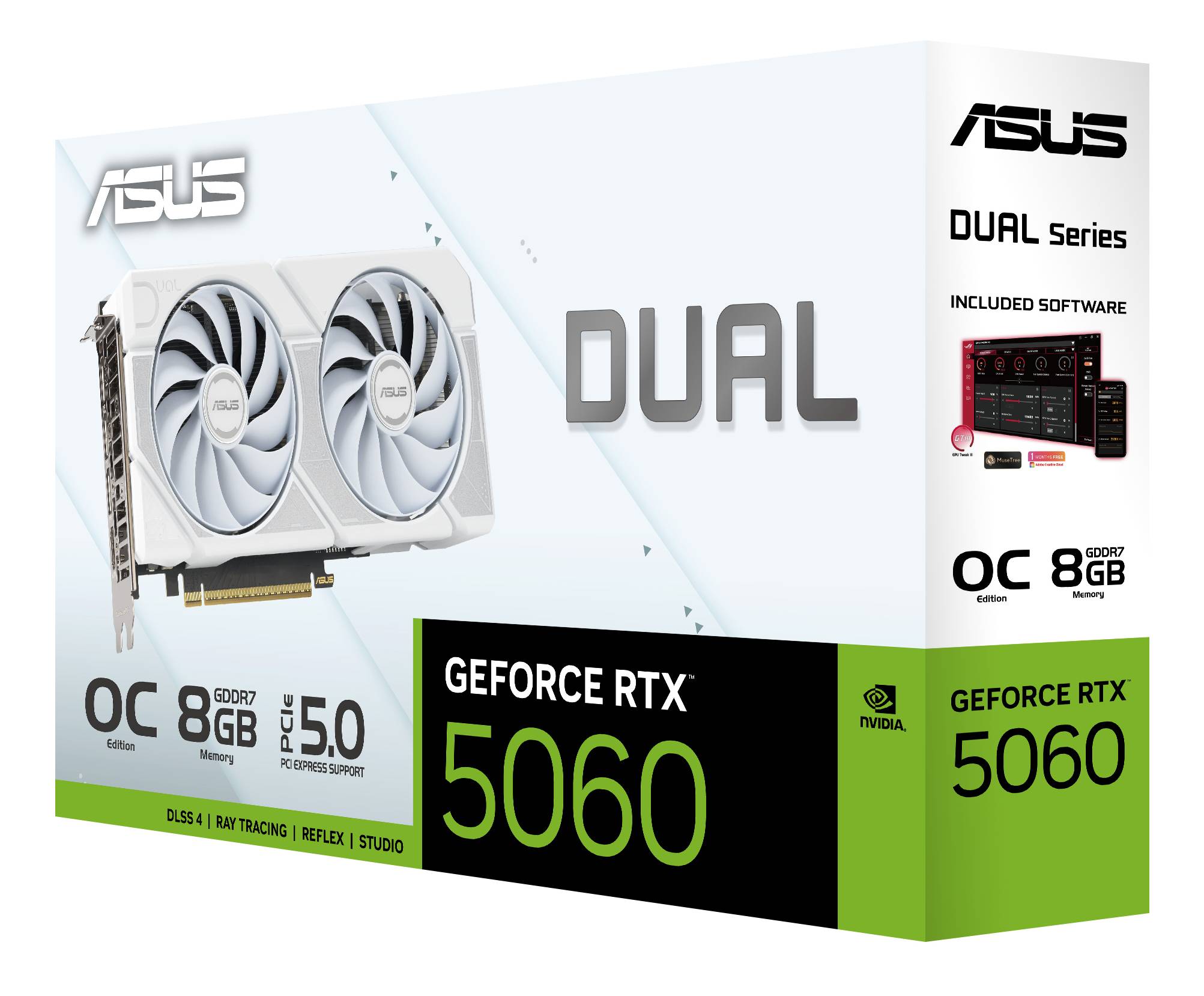 ASUS Dual -RTX5060-O8G-WHITE NVIDIA GeForce RTX 5060 8 GB GDDR7