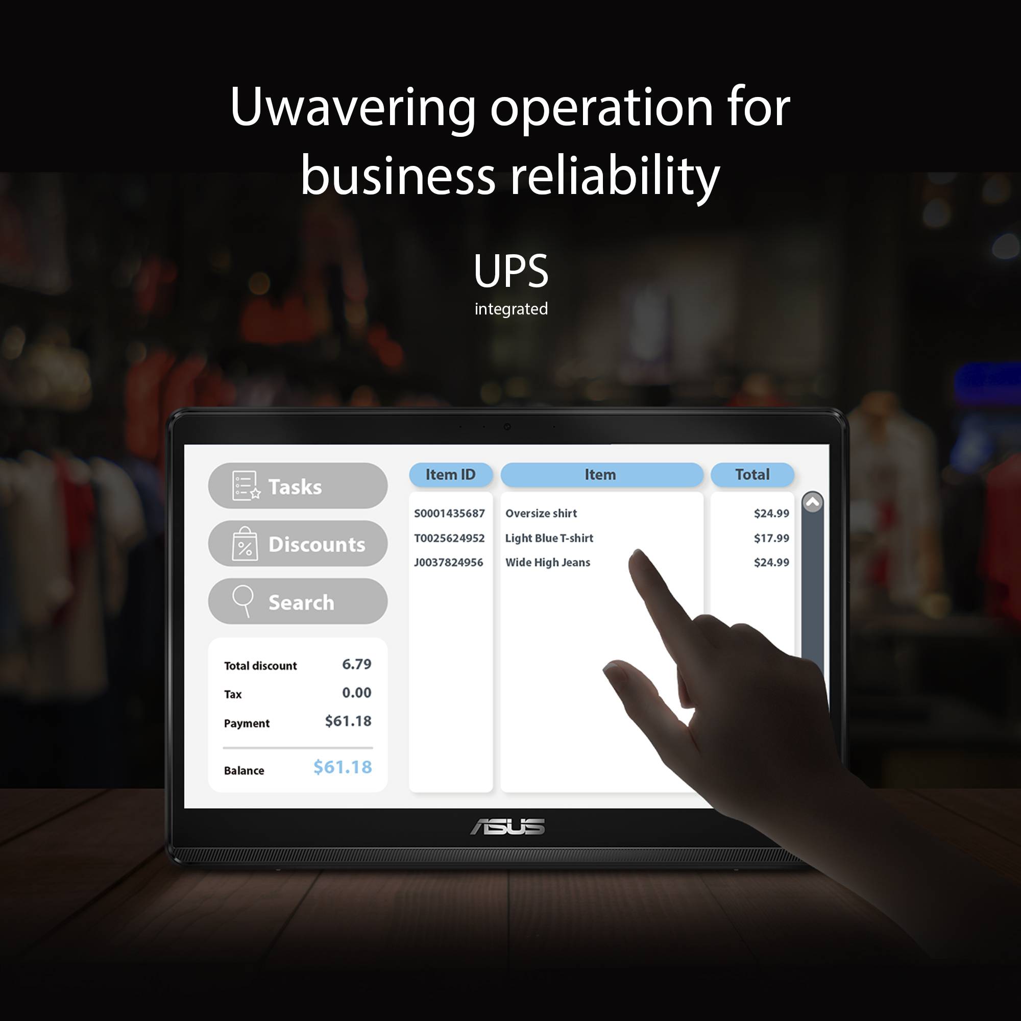 ASUS ExpertCenter E1 AiO E1600WKAT-BMR029W Intel® Celeron® N N4500 39,6 cm (15.6") 1920 x 1080 Pixels Touchscreen All-in-One tablet PC 4 GB DDR4-SDRAM 512 GB SSD Windows 11 Home Wi-Fi 5 (802.11ac) Zwart