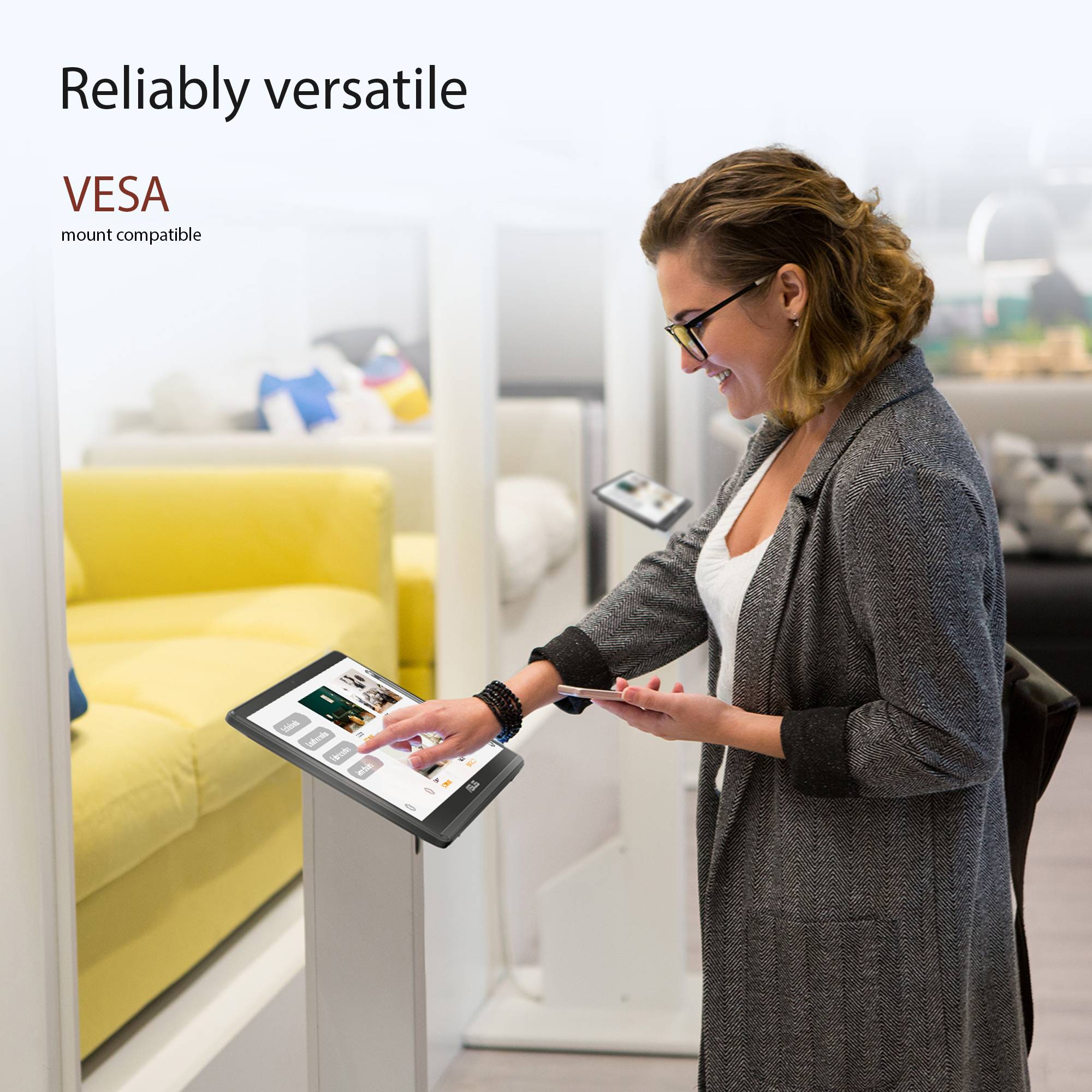 ASUS ExpertCenter E1 AiO E1600WKAT-BMR029W Intel® Celeron® N N4500 39,6 cm (15.6") 1920 x 1080 Pixels Touchscreen All-in-One tablet PC 4 GB DDR4-SDRAM 512 GB SSD Windows 11 Home Wi-Fi 5 (802.11ac) Zwart