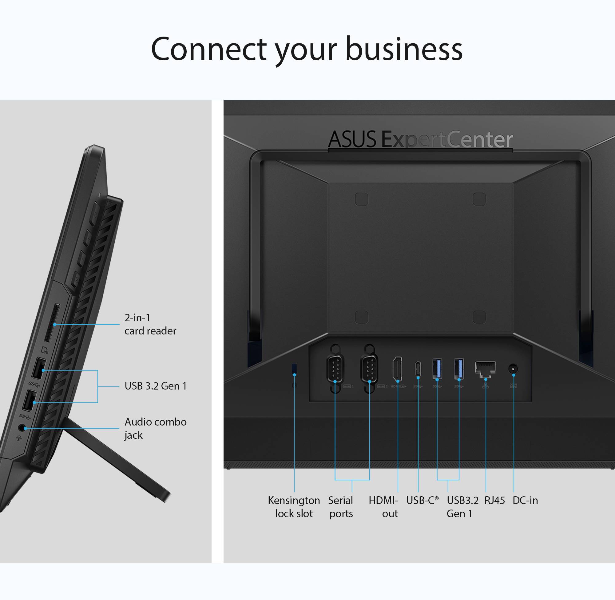 ASUS ExpertCenter E1 AiO E1600WKAT-BMR029W Intel® Celeron® N N4500 39,6 cm (15.6") 1920 x 1080 Pixels Touchscreen All-in-One tablet PC 4 GB DDR4-SDRAM 512 GB SSD Windows 11 Home Wi-Fi 5 (802.11ac) Zwart