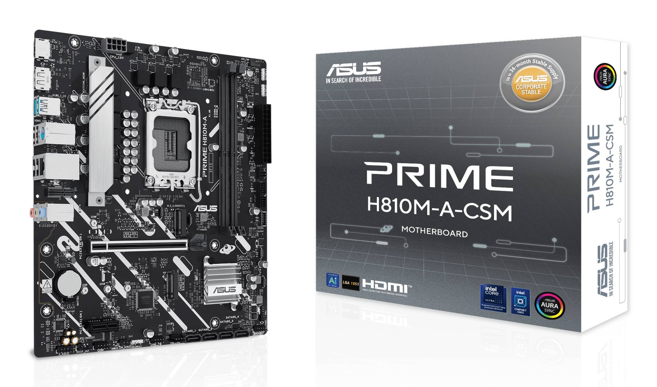 ASUS PRIME H810M-A-CSM Intel H810 LGA 1851 (Socket V1) micro ATX