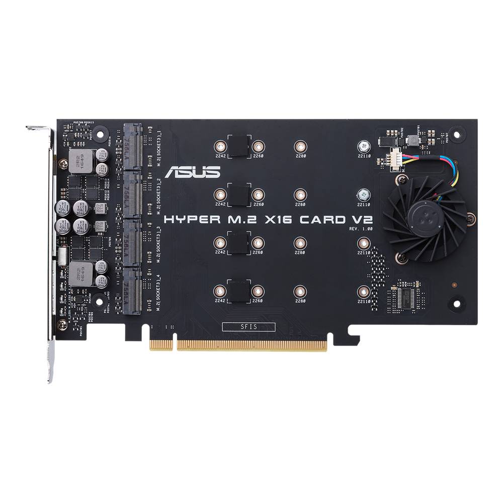ASUS HYPER M.2 X16 CARD V2 interfacekaart/-adapter Intern