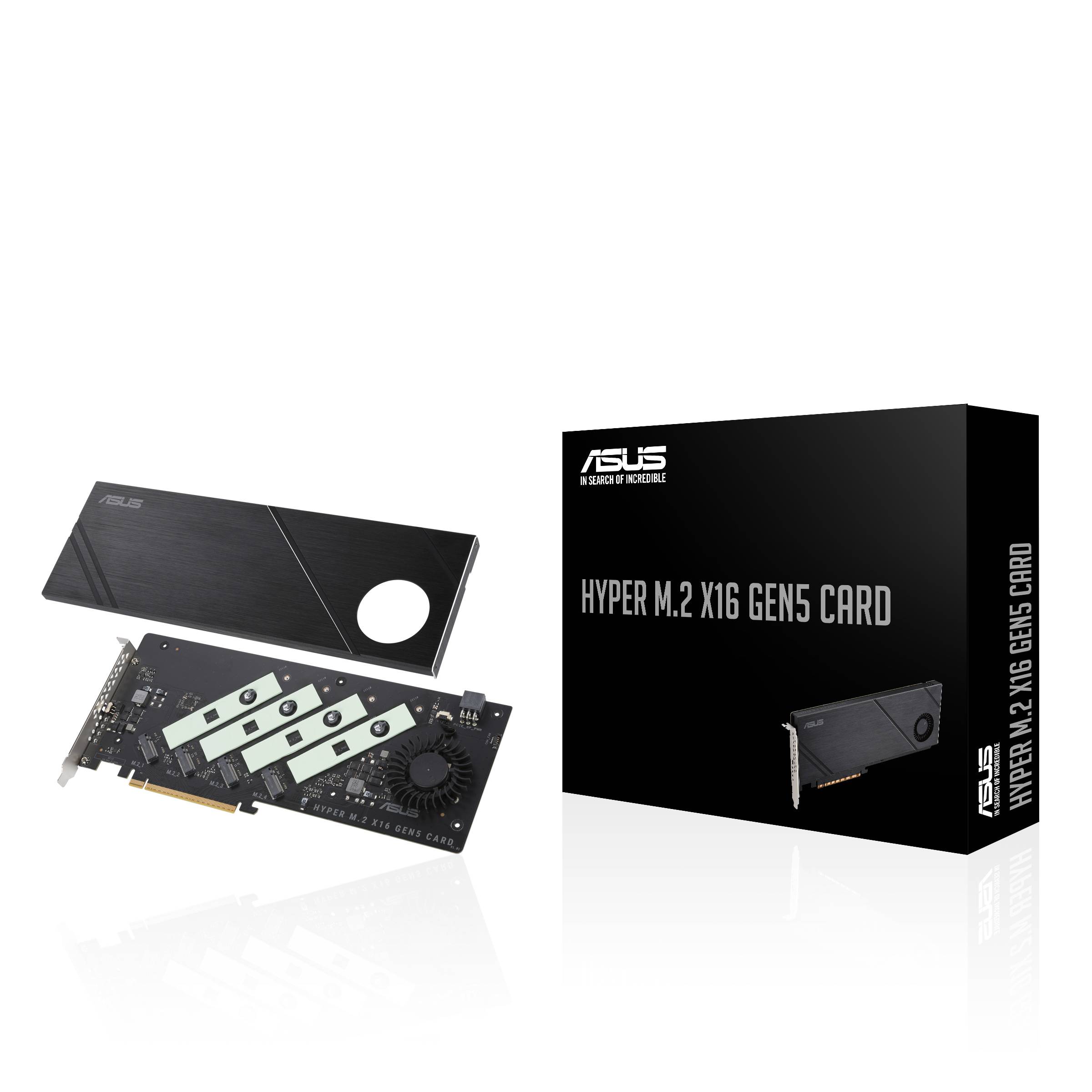 ASUS Hyper M.2 x16 Gen5 Card interfacekaart/-adapter Intern