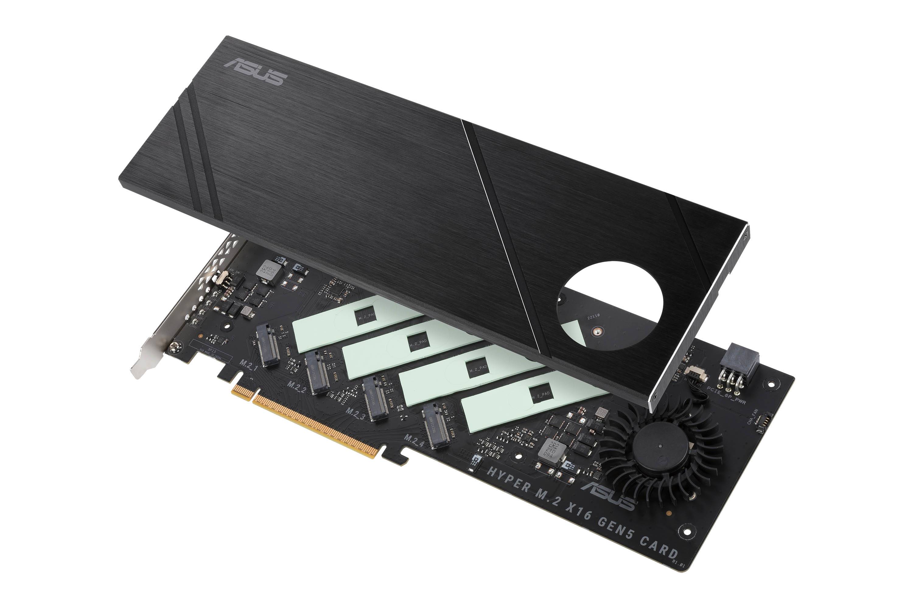 ASUS Hyper M.2 x16 Gen5 Card interfacekaart/-adapter Intern