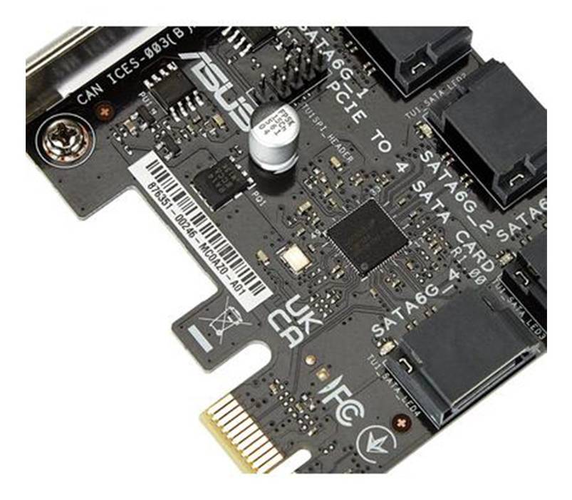 ASUS PCIE To 4 SATA CARD-SI interfacekaart/-adapter Intern