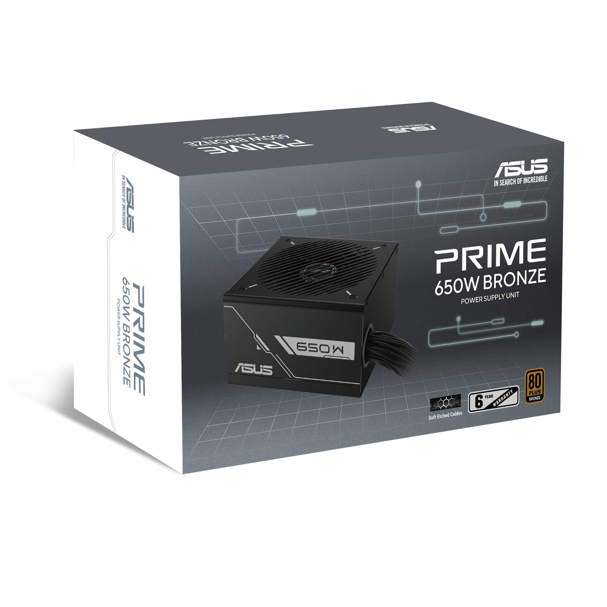 ASUS Prime -650B-BLACK power supply unit 650 W 20+4 pin ATX ATX Zwart