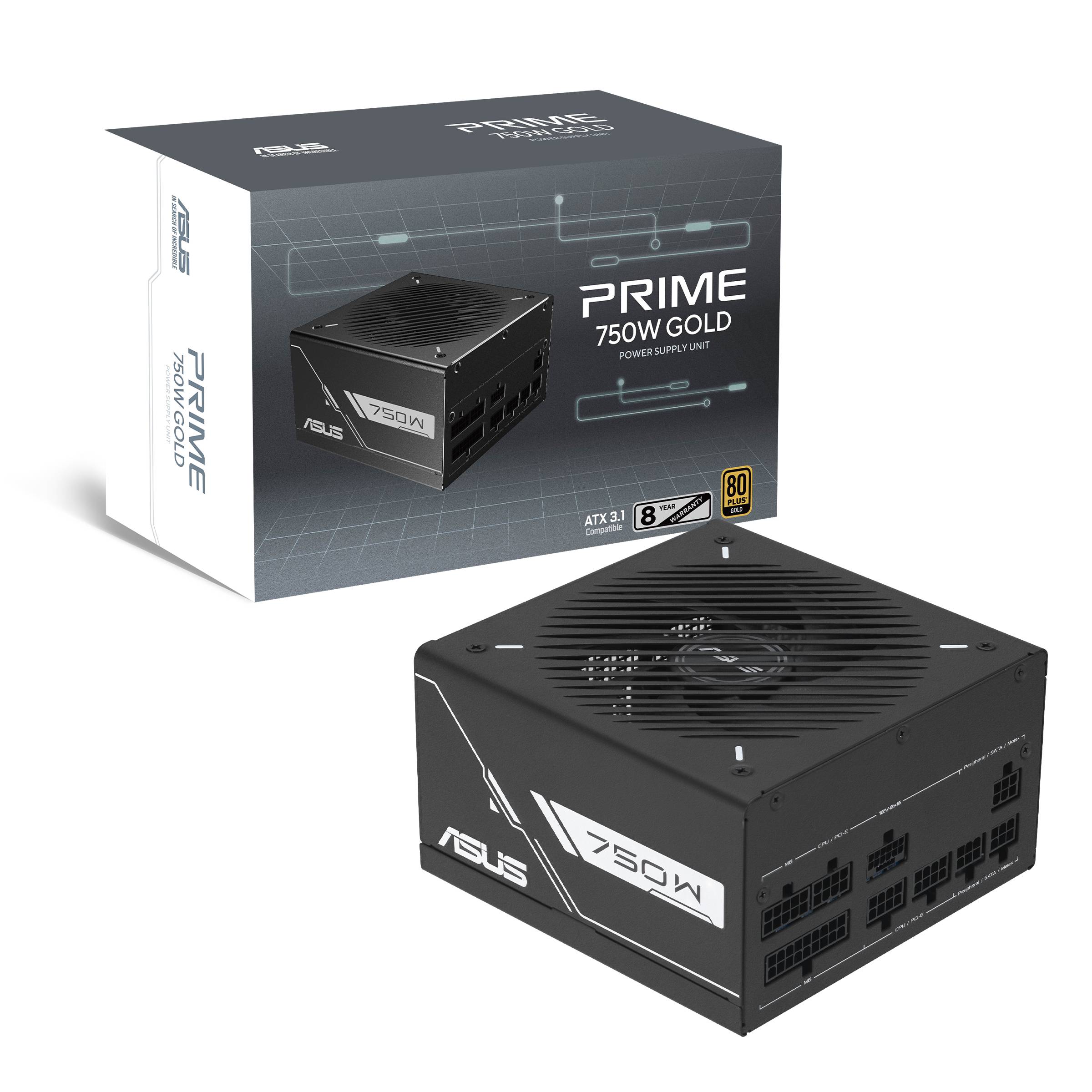 ASUS Prime -750G power supply unit 750 W 20+4 pin ATX ATX Zwart