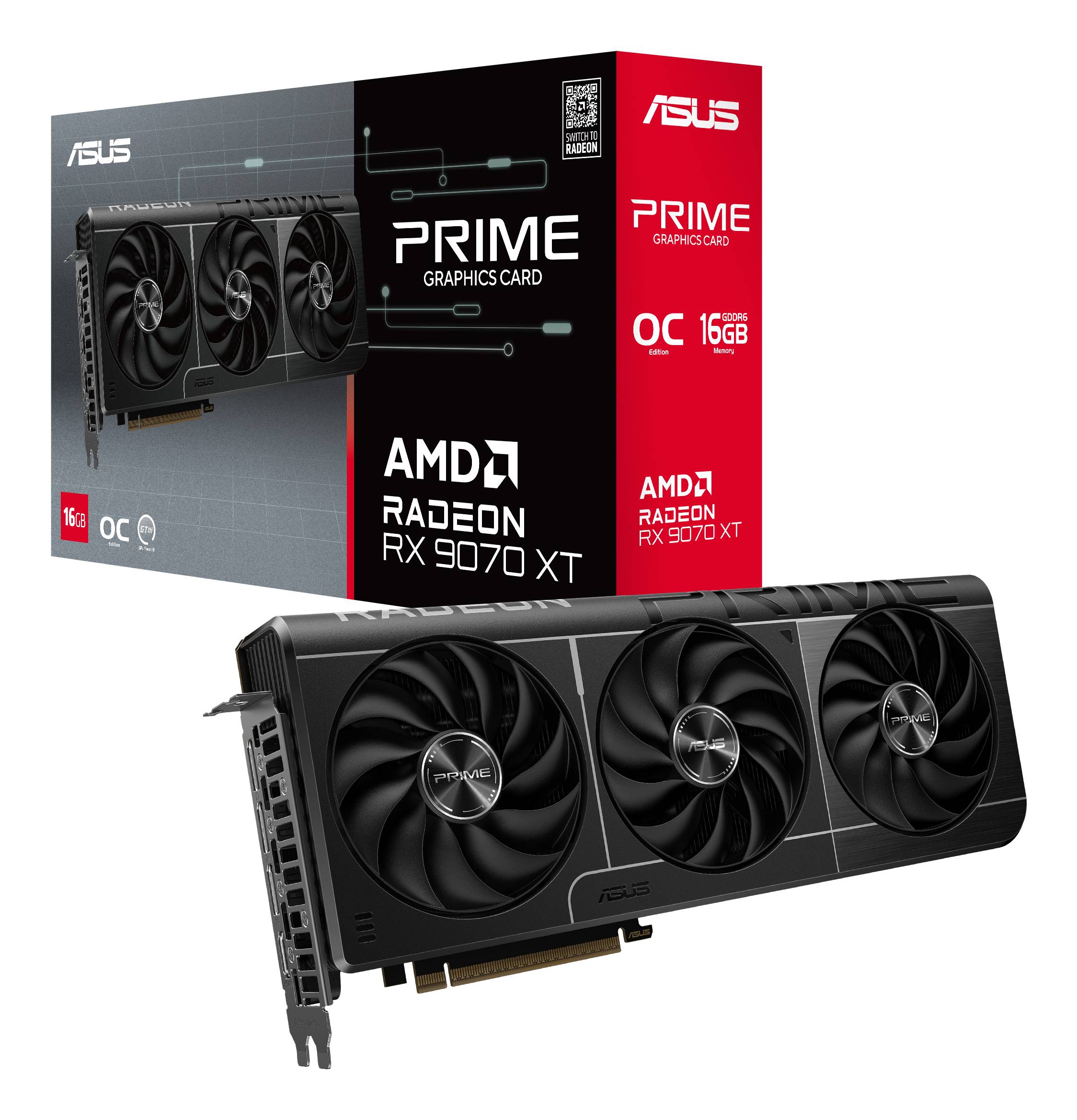 ASUS Prime -RX9070XT-O16G AMD Radeon RX 9070 XT 16 GB GDDR6