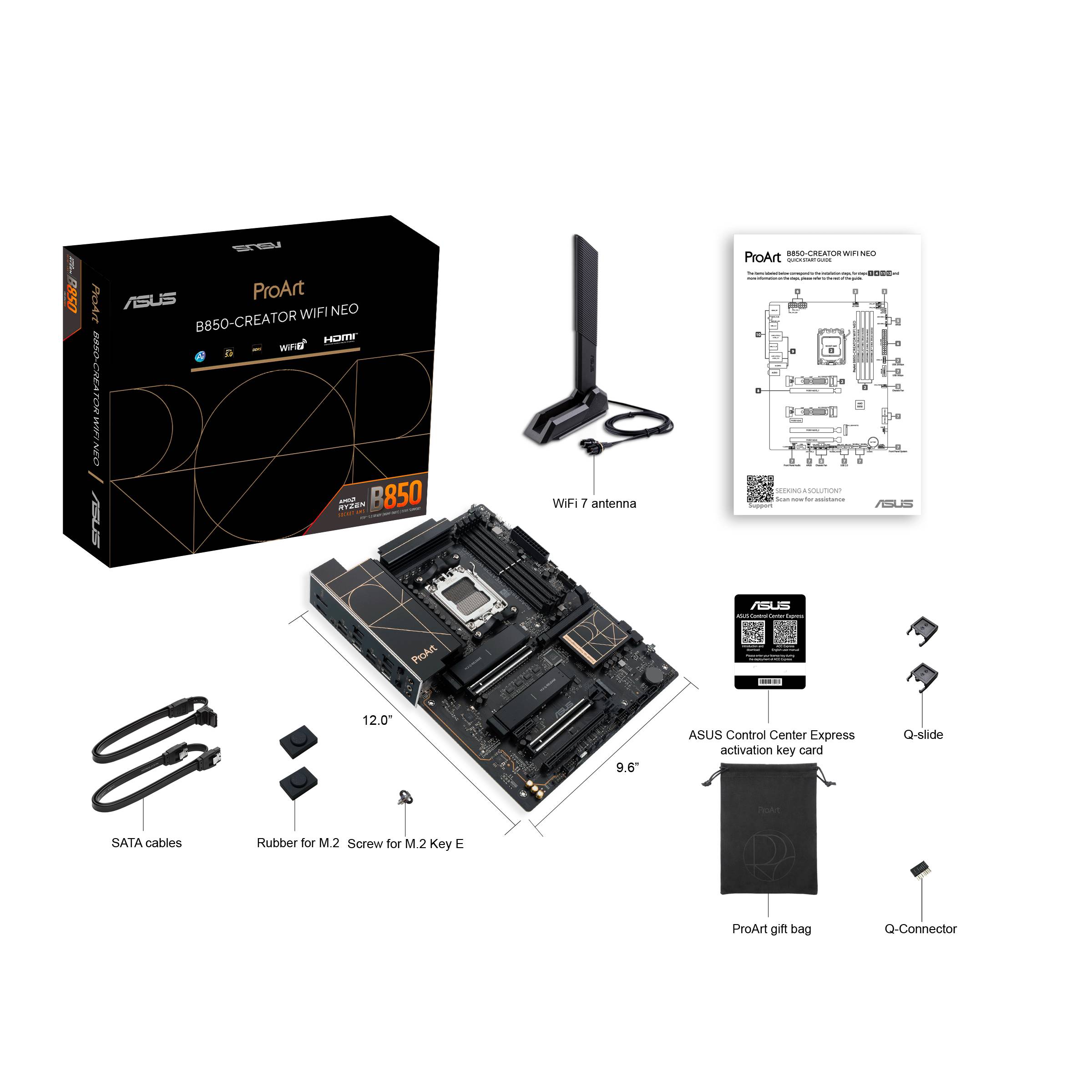 ASUS PROART B850-CREATOR WIFI NEO AMD B850 Socket AM5 ATX