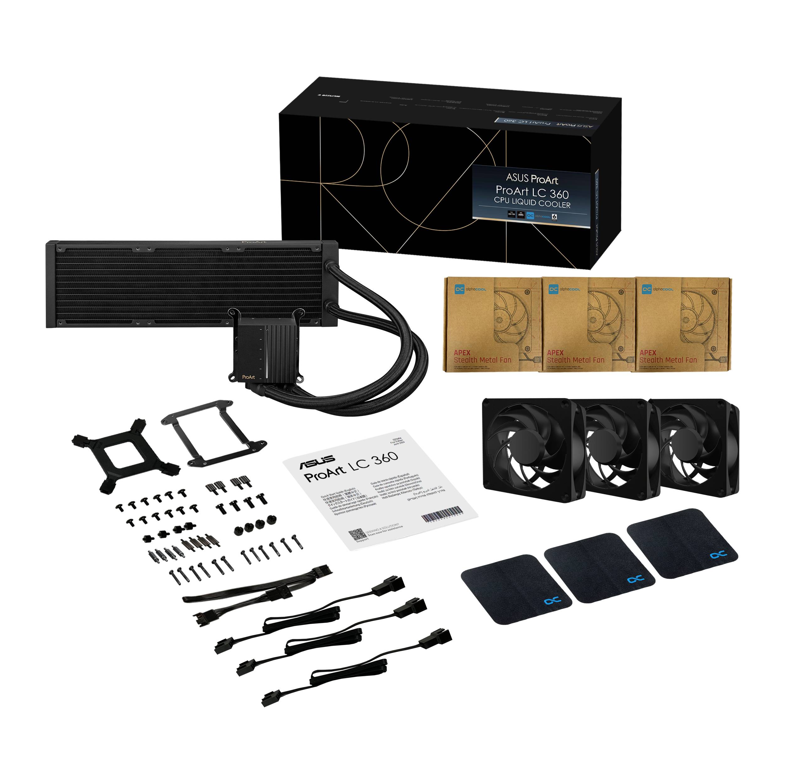 ASUS ProArt LC 360 Processor Kit voor vloeistofkoeling 12 cm Zwart