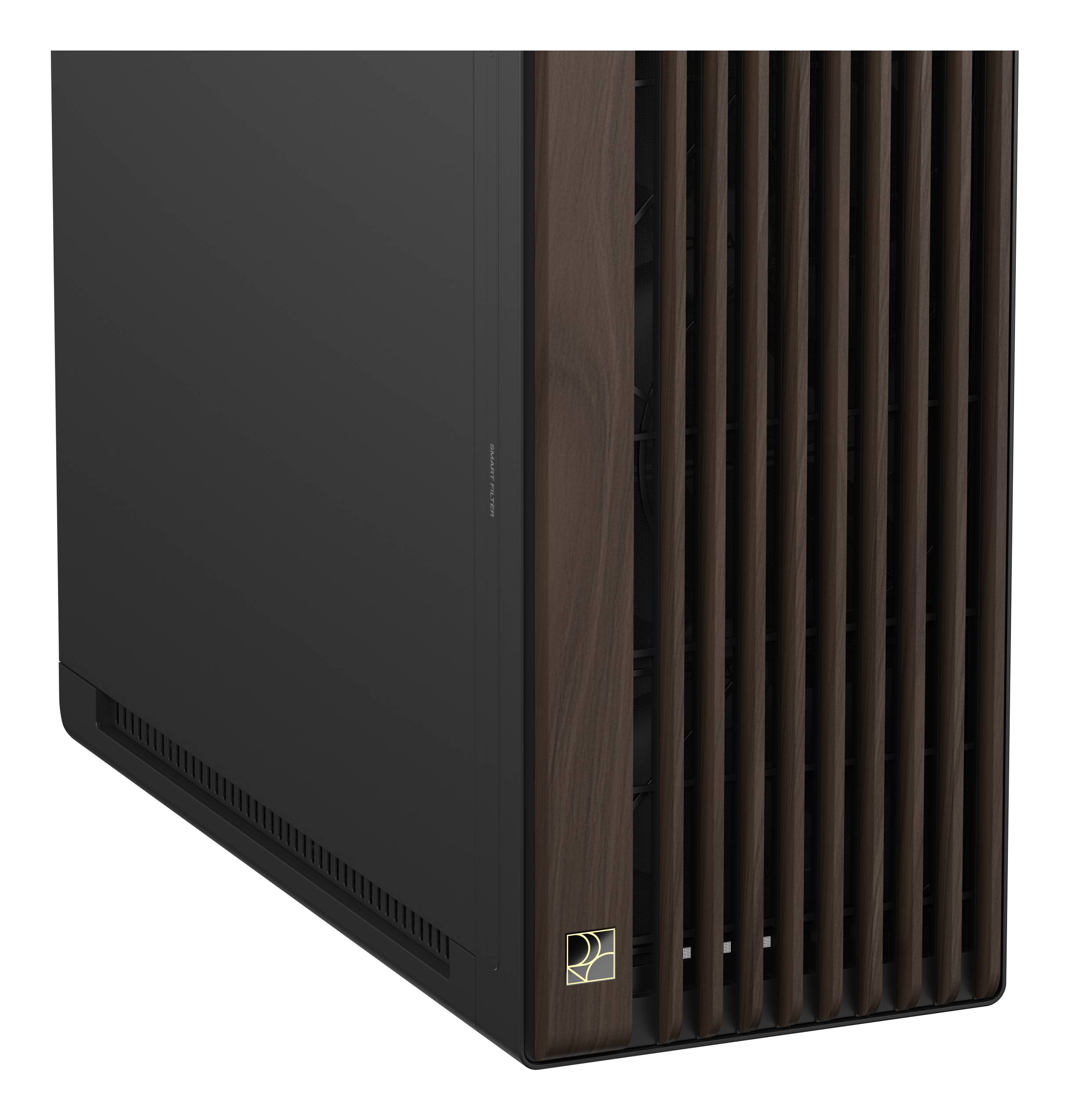 ASUS ProArt PA602 Wood Edition Modern Black - Metal Panel Midi Tower Zwart, Hout