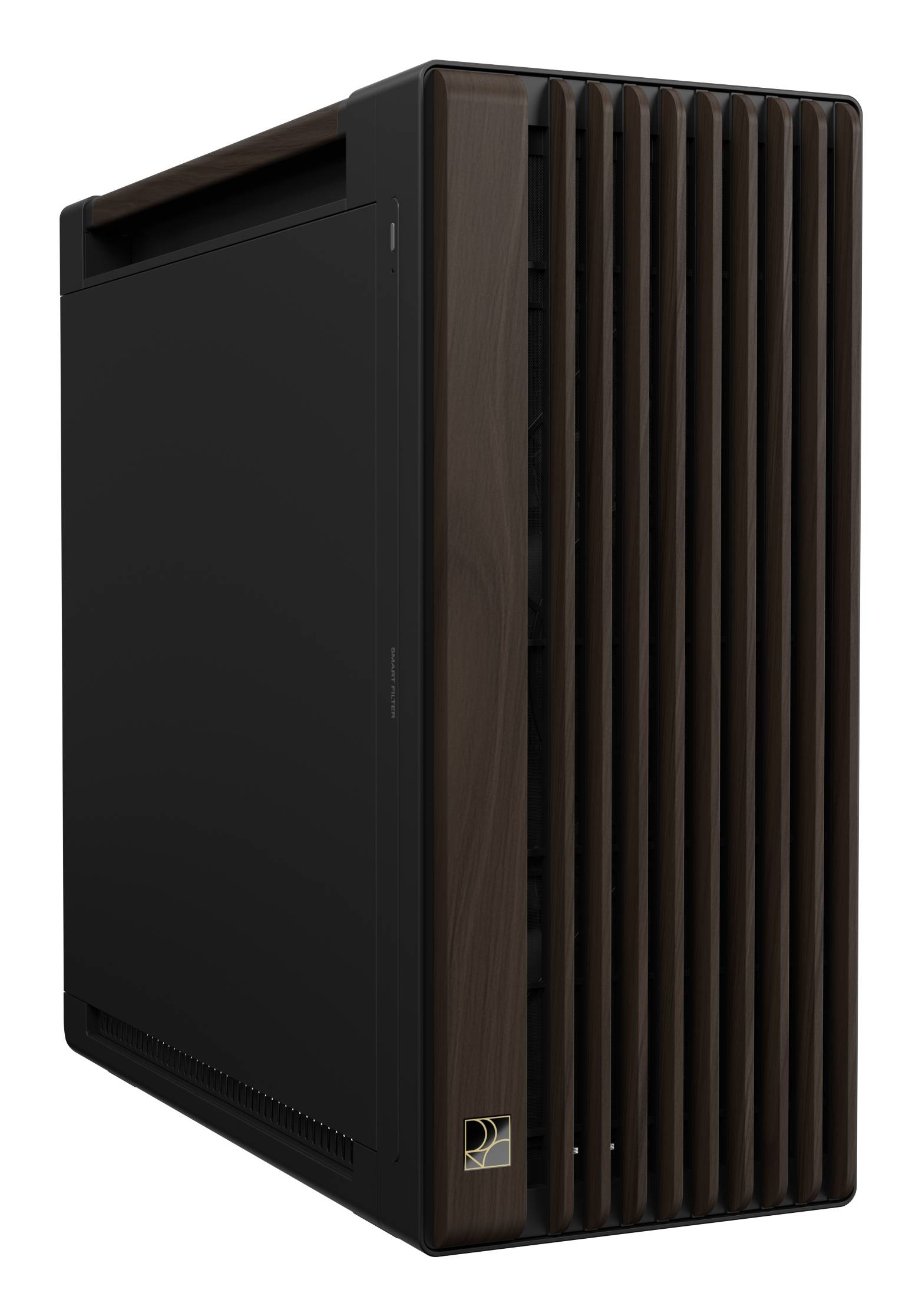 ASUS ProArt PA602 Wood Edition Modern Black - Metal Panel Midi Tower Zwart, Hout