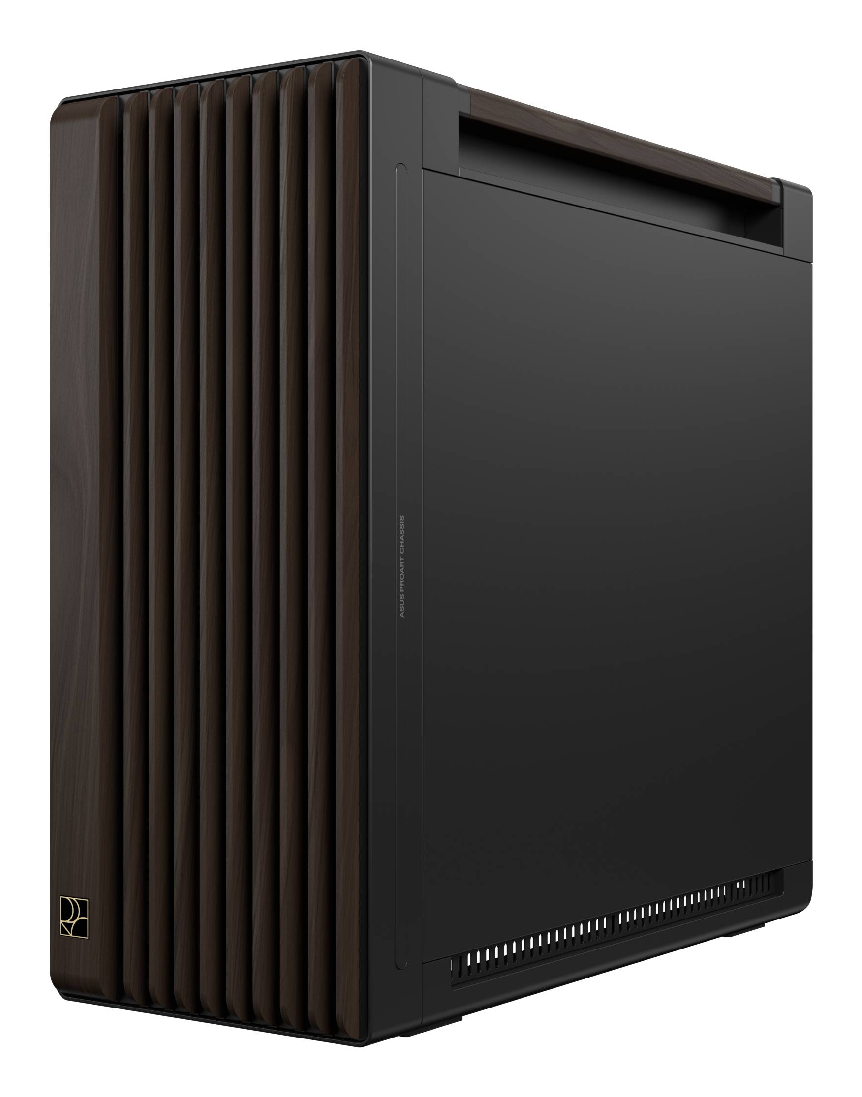 ASUS ProArt PA602 Wood Edition Modern Black - Metal Panel Midi Tower Zwart, Hout