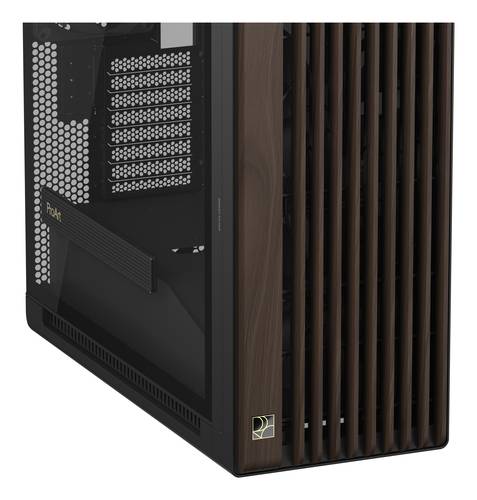 ASUS ProArt PA602 Wood Edition Modern Black - Tempered Glass Panel Midi Tower Zwart, Hout