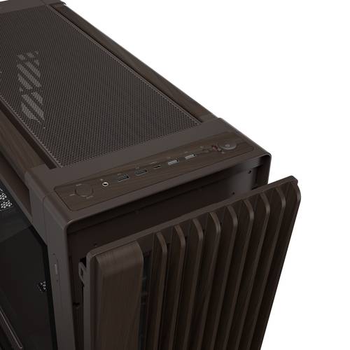 ASUS ProArt PA602 Wood Edition Retro Brown - Tempered Glass Panel Midi Tower Bruin