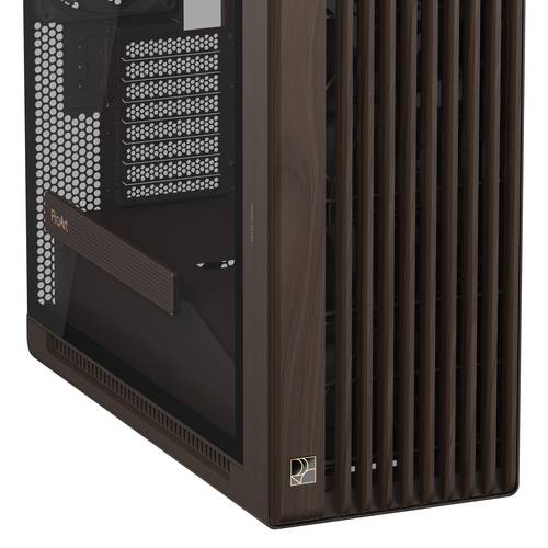ASUS ProArt PA602 Wood Edition Retro Brown - Tempered Glass Panel Midi Tower Bruin