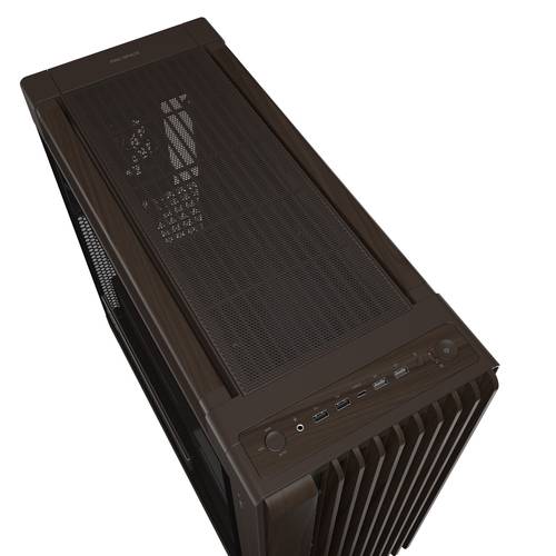 ASUS ProArt PA602 Wood Edition Retro Brown - Tempered Glass Panel Midi Tower Bruin