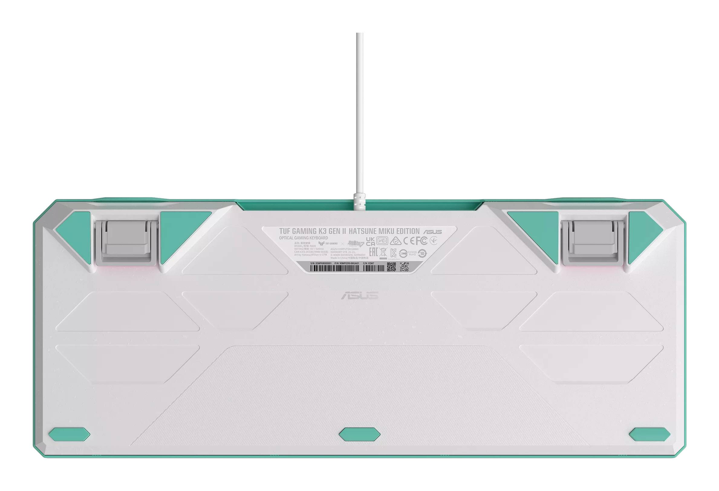 ASUS TUF Gaming K3 Gen II Hatsune Miku Edition toetsenbord Gamen USB Meerkleurig