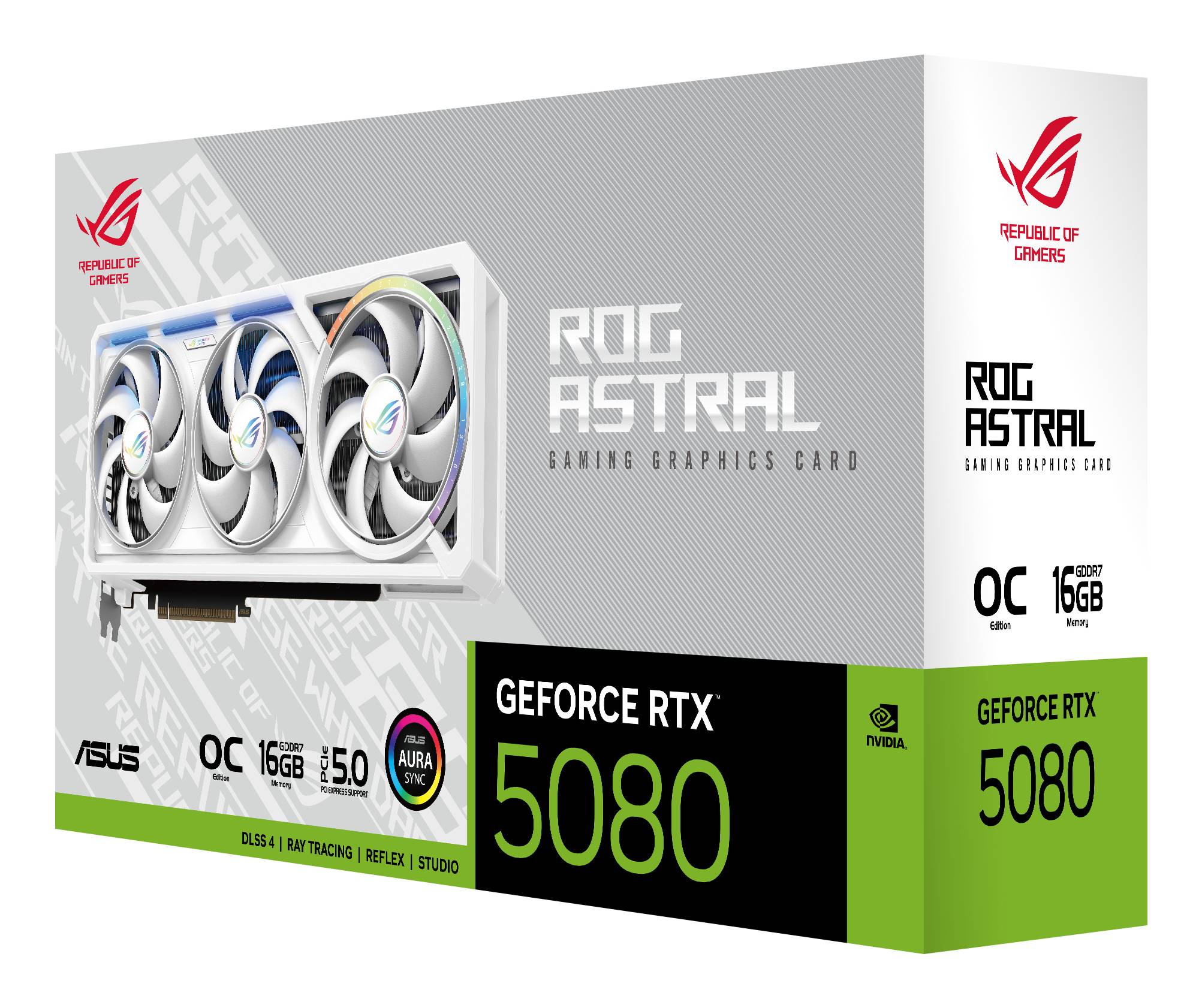 ASUS ROG Astral - -RTX5080-O16G-WHITE NVIDIA GeForce RTX 5080 16 GB GDDR7