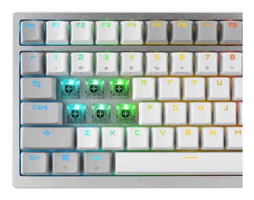 ASUS ROG Azoth toetsenbord Gamen USB + RF Wireless + Bluetooth Wit