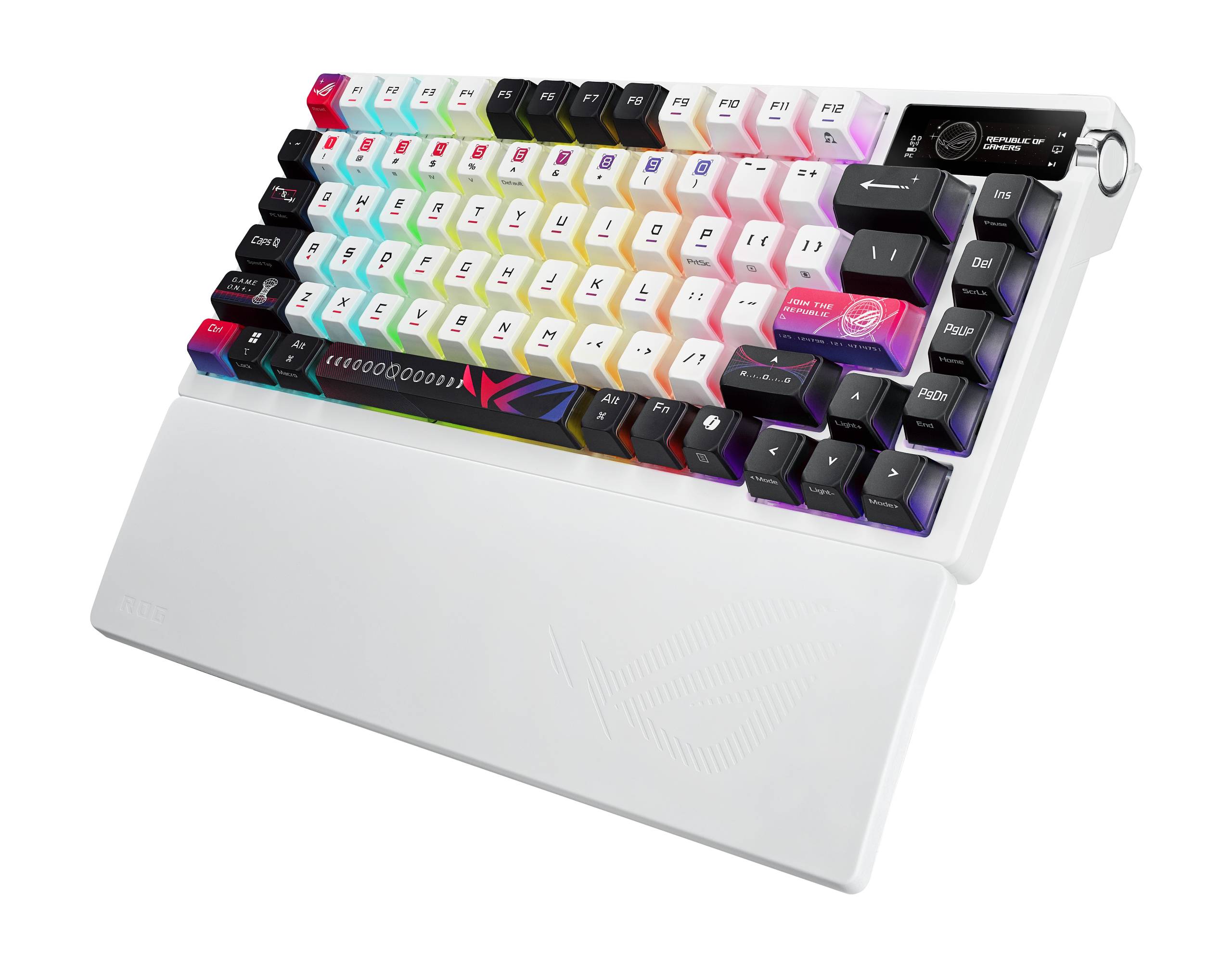 ASUS ROG Azoth X toetsenbord Gamen USB + RF Wireless + Bluetooth Zwart, Wit