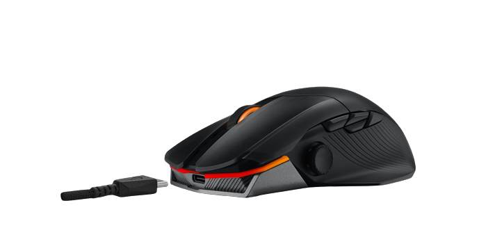 ASUS ROG Chakram X Origin muis Gamen Rechtshandig RF Wireless + Bluetooth + USB Type-A Opto-mechanisch 36000 DPI