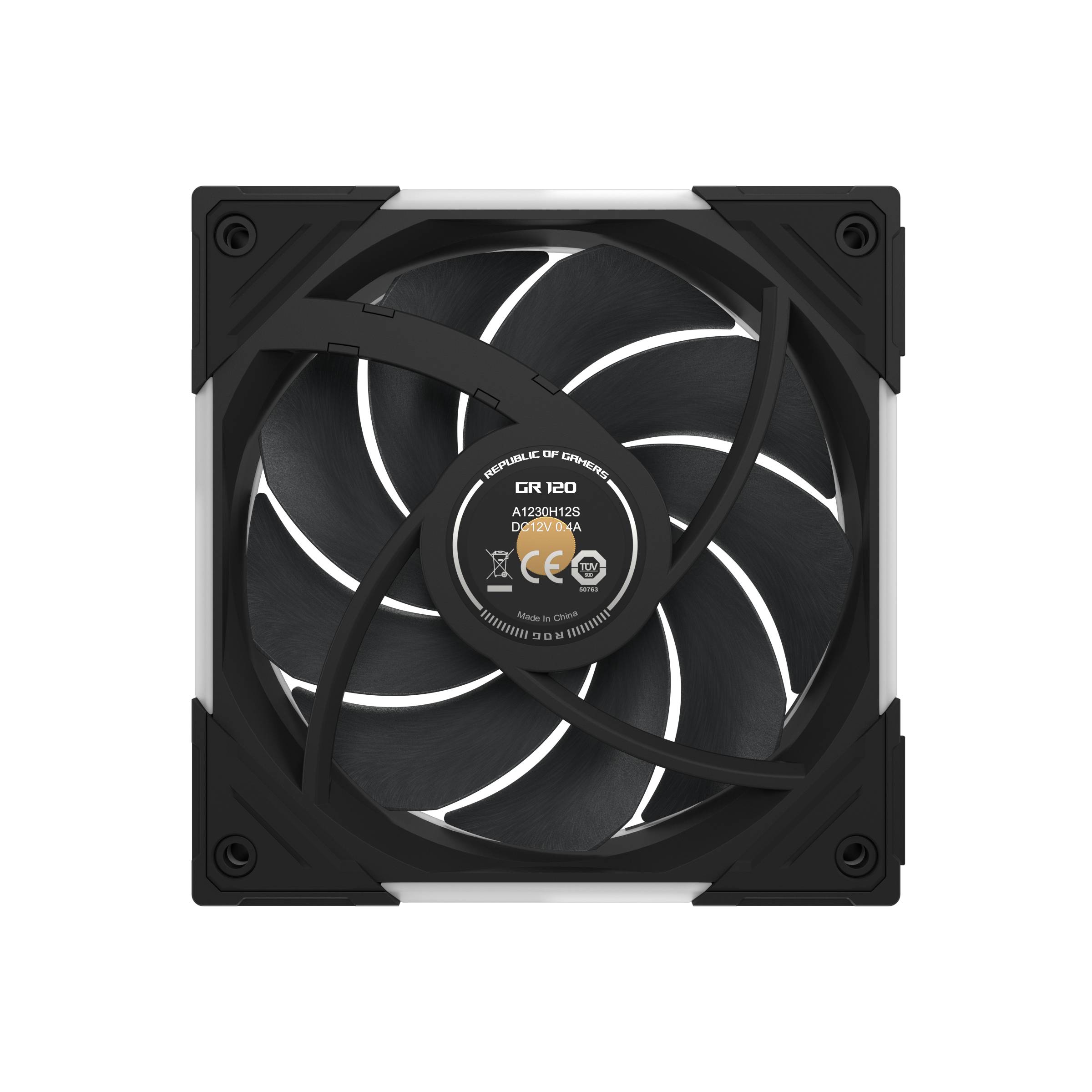 ASUS ROG Eurux GR120 ARGB Fan Triple Pack Computer behuizing Ventilator 12 cm Zwart 3 stuk(s)