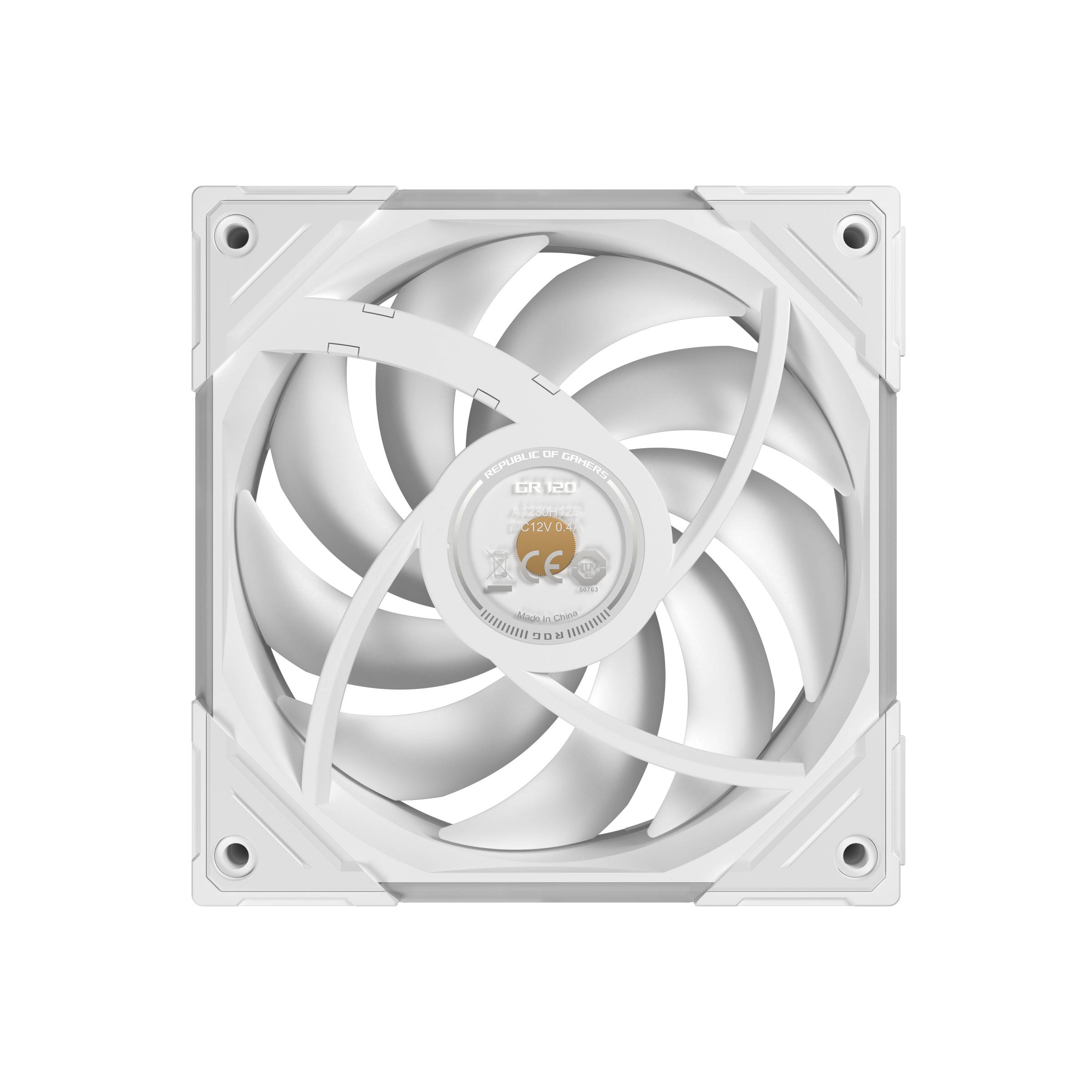 ASUS ROG Eurux GR120 ARGB Reverse Fan White Edition - Triple Pack Computer behuizing Ventilator 12 cm Wit 3 stuk(s)