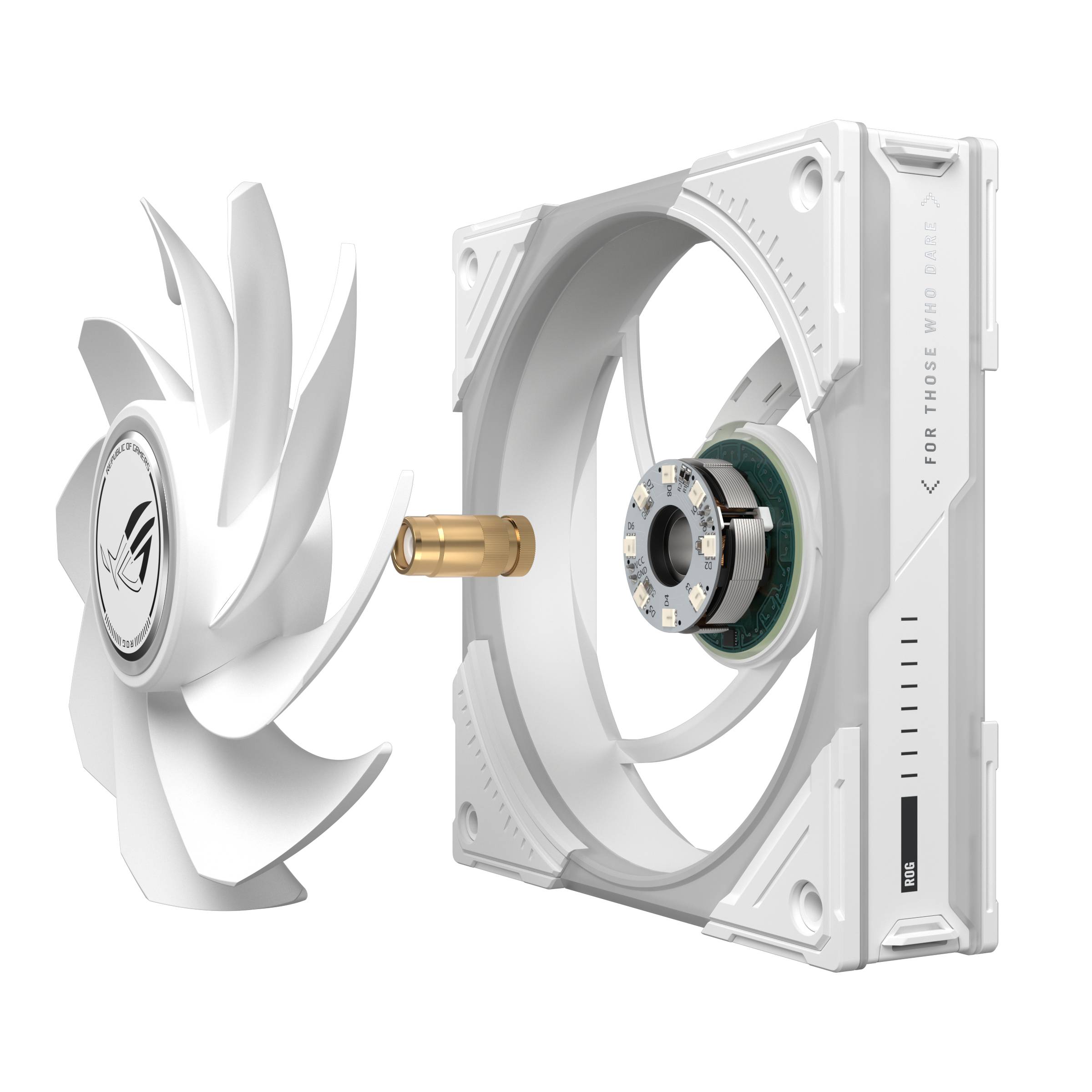 ASUS ROG Eurux GR120 ARGB Reverse Fan White Edition - Triple Pack Computer behuizing Ventilator 12 cm Wit 3 stuk(s)