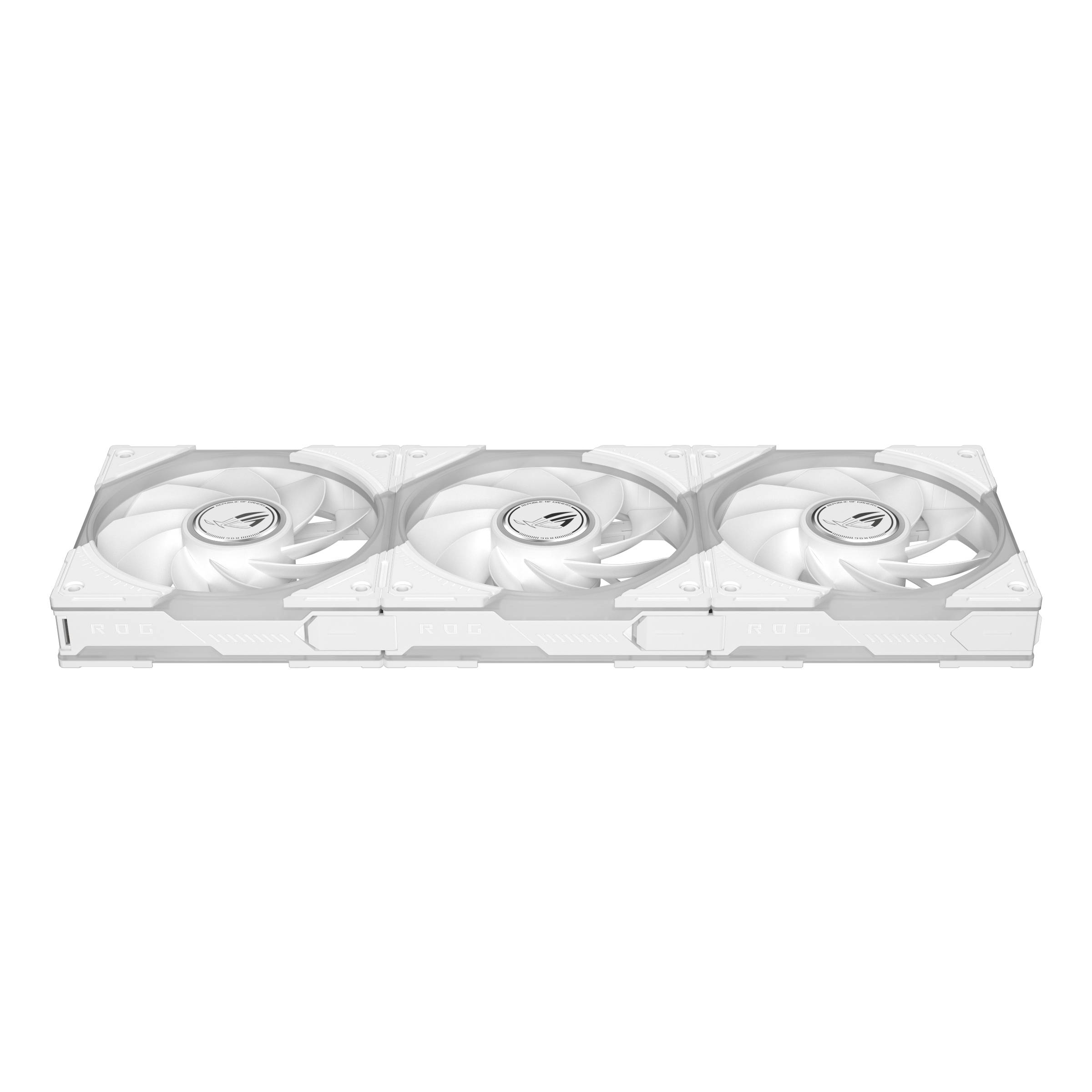 ASUS ROG Eurux GR120 ARGB Reverse Fan White Edition - Triple Pack Computer behuizing Ventilator 12 cm Wit 3 stuk(s)