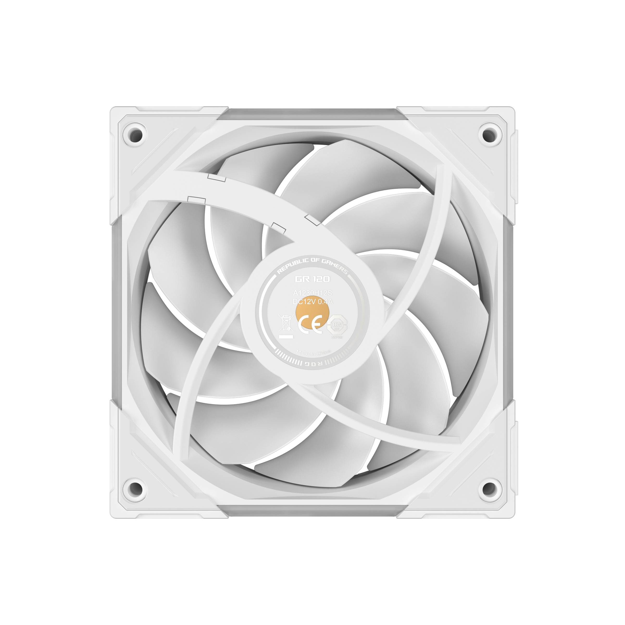 ASUS ROG Eurux GR120 ARGB Fan White Triple Pack Computer behuizing Ventilator 12 cm Wit 3 stuk(s)