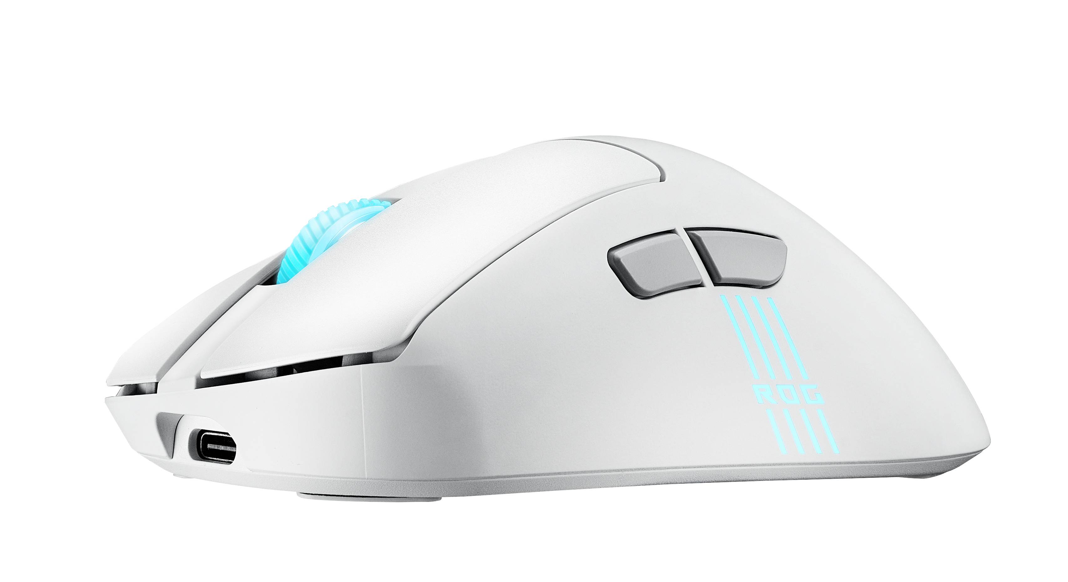 ASUS ROG Keris II Origin WHT muis Gamen Rechtshandig RF Wireless + Bluetooth + USB Type-A Optisch 42000 DPI