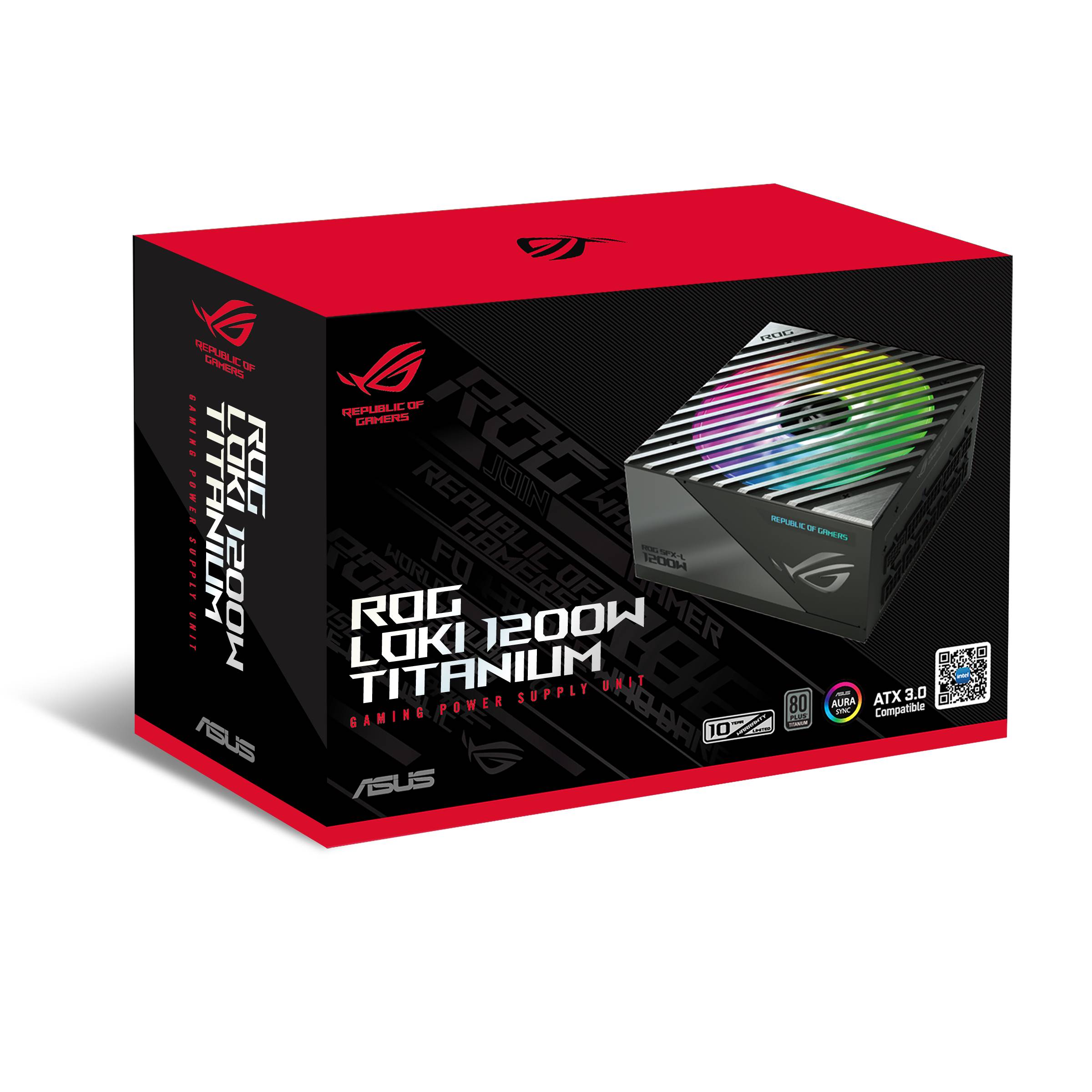 ASUS ROG -LOKI-1200T-SFX-L-GAMING power supply unit 1200 W 20+4 pin ATX Zwart, Zilver