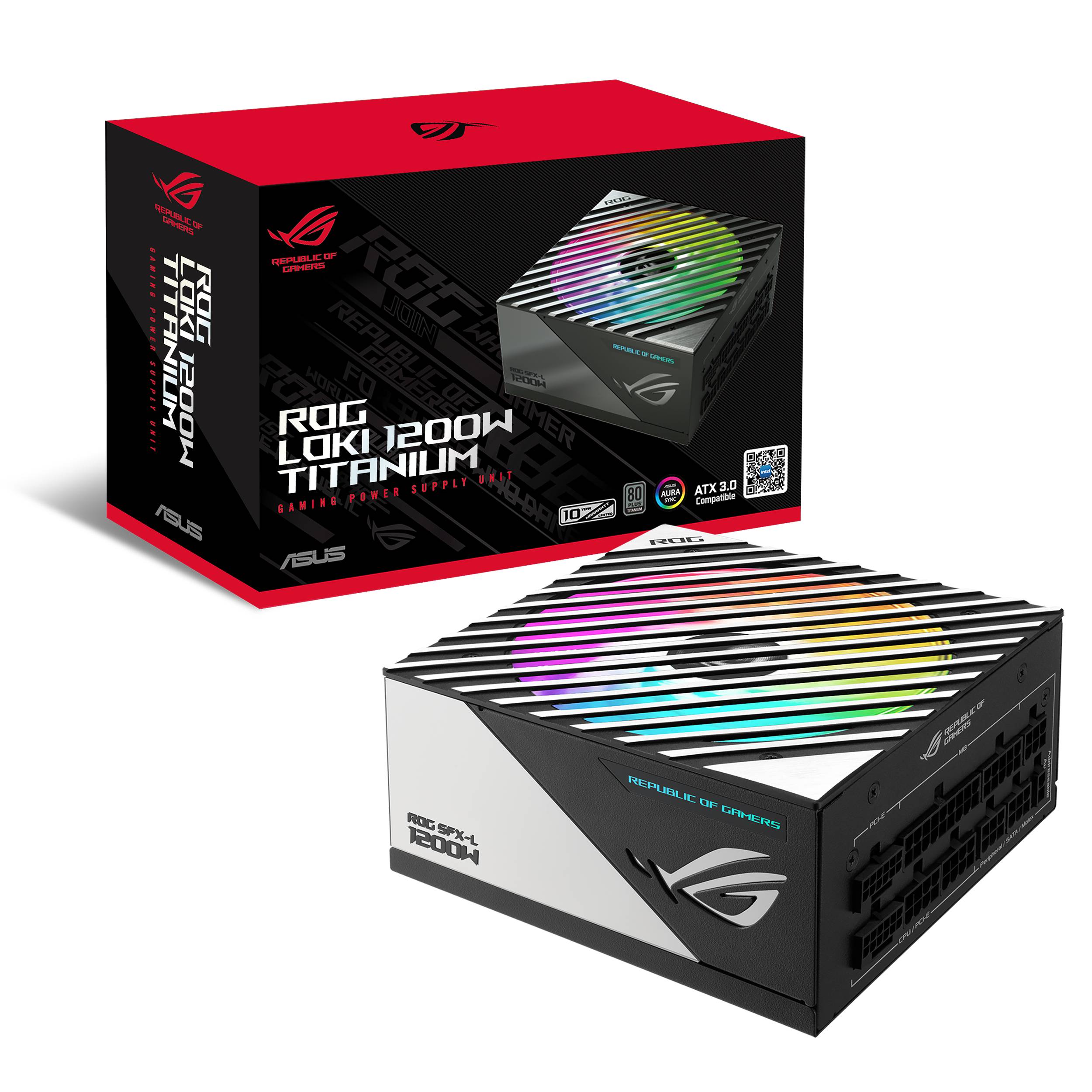 ASUS ROG -LOKI-1200T-SFX-L-GAMING power supply unit 1200 W 20+4 pin ATX Zwart, Zilver