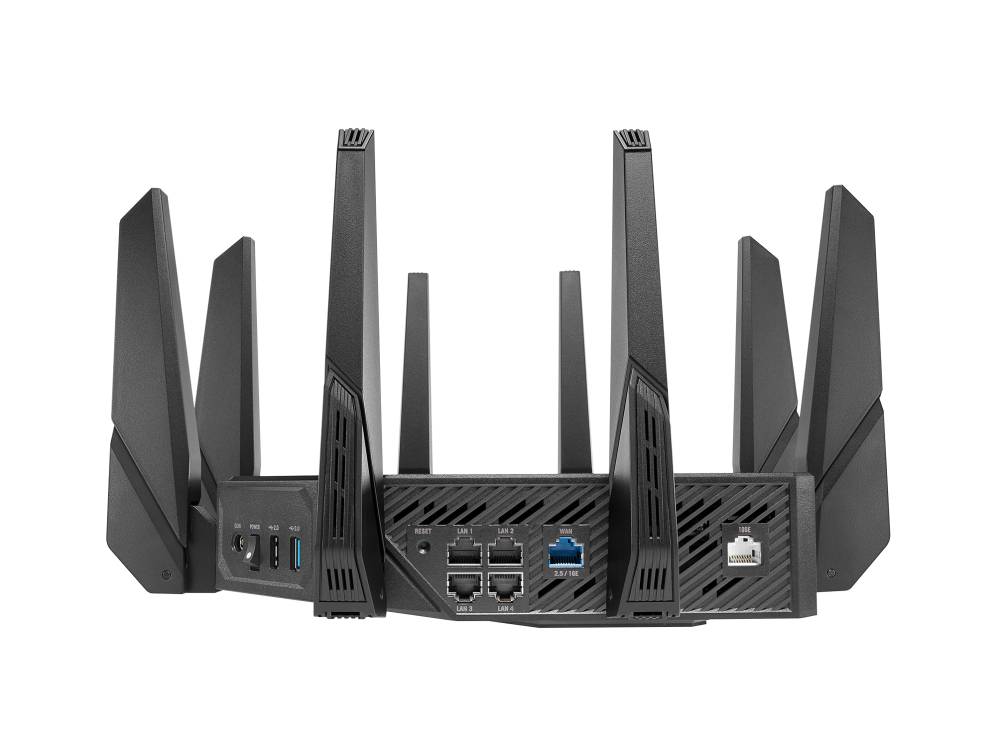 ASUS ROG Rapture GT-AX11000 Pro draadloze router Gigabit Ethernet Tri-band (2.4 GHz / 5 GHz / 5 GHz) Zwart