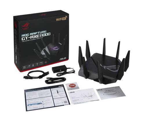 ASUS GT-AXE11000 draadloze router Gigabit Ethernet Tri-band (2,4 GHz / 5 GHz / 6 GHz) Zwart