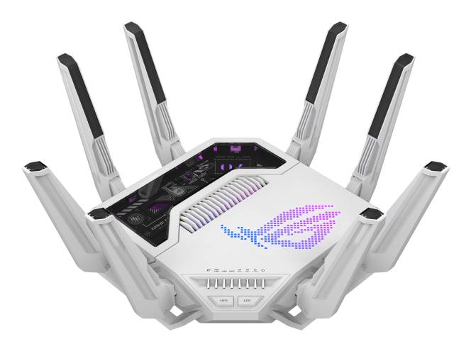 ASUS ROG Rapture GT-BE19000AI draadloze router 10 Gigabit Ethernet Tri-band (2,4 GHz / 5 GHz / 6 GHz) Wit
