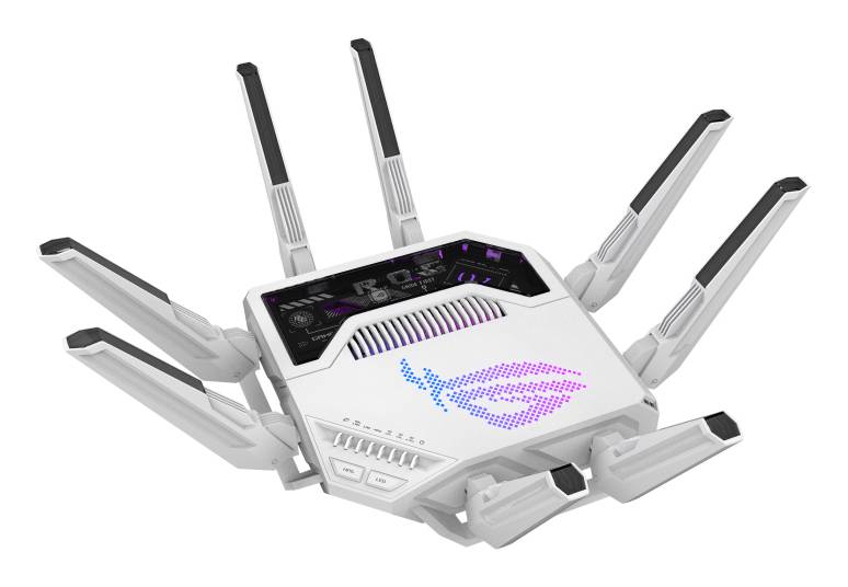 ASUS ROG Rapture GT-BE19000AI draadloze router 10 Gigabit Ethernet Tri-band (2,4 GHz / 5 GHz / 6 GHz) Wit