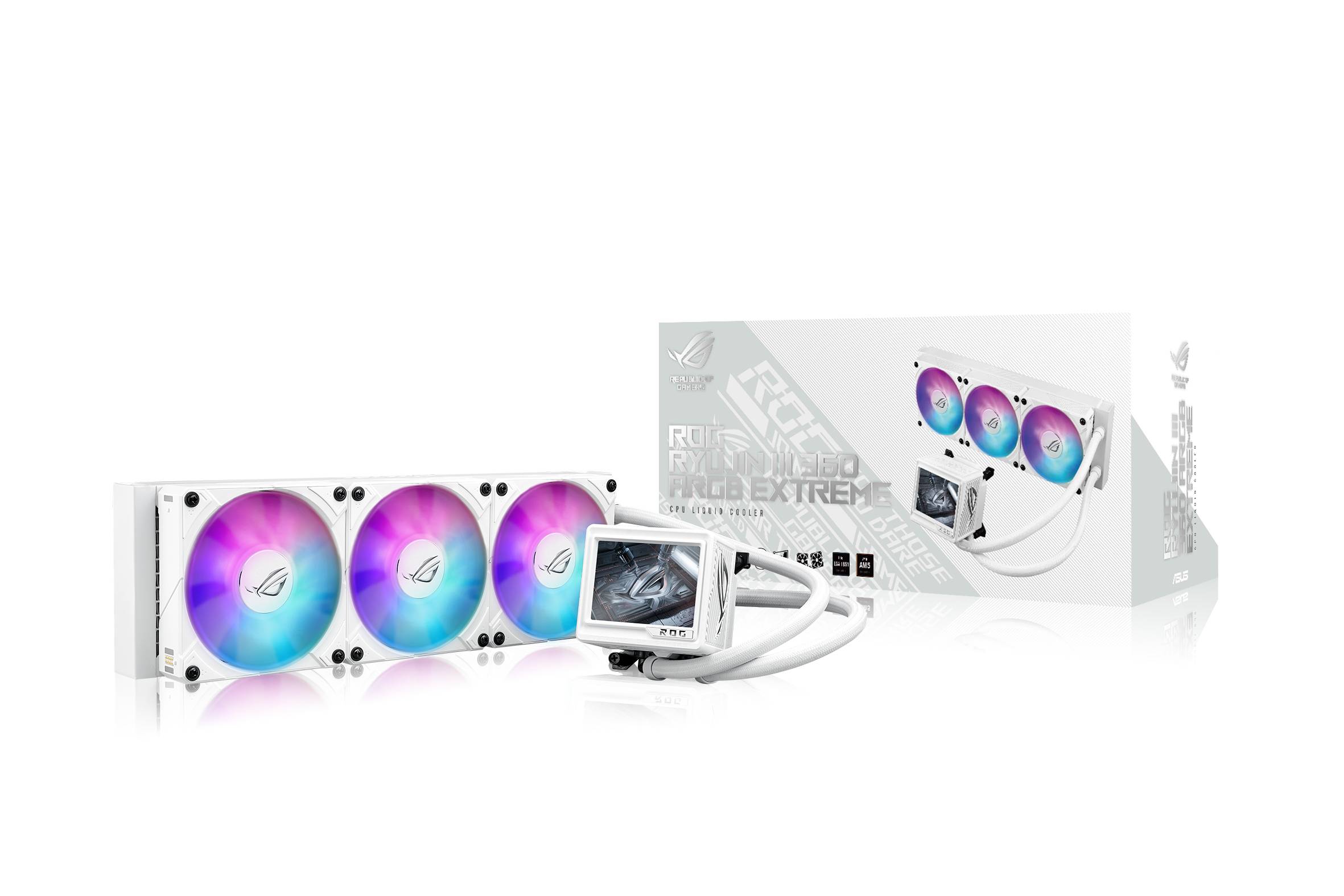 ASUS ROG RYUJIN III 360 ARGB EXTREME WHT Processor Alles-in-één vloeistofkoeler 12 cm Wit 1 stuk(s)