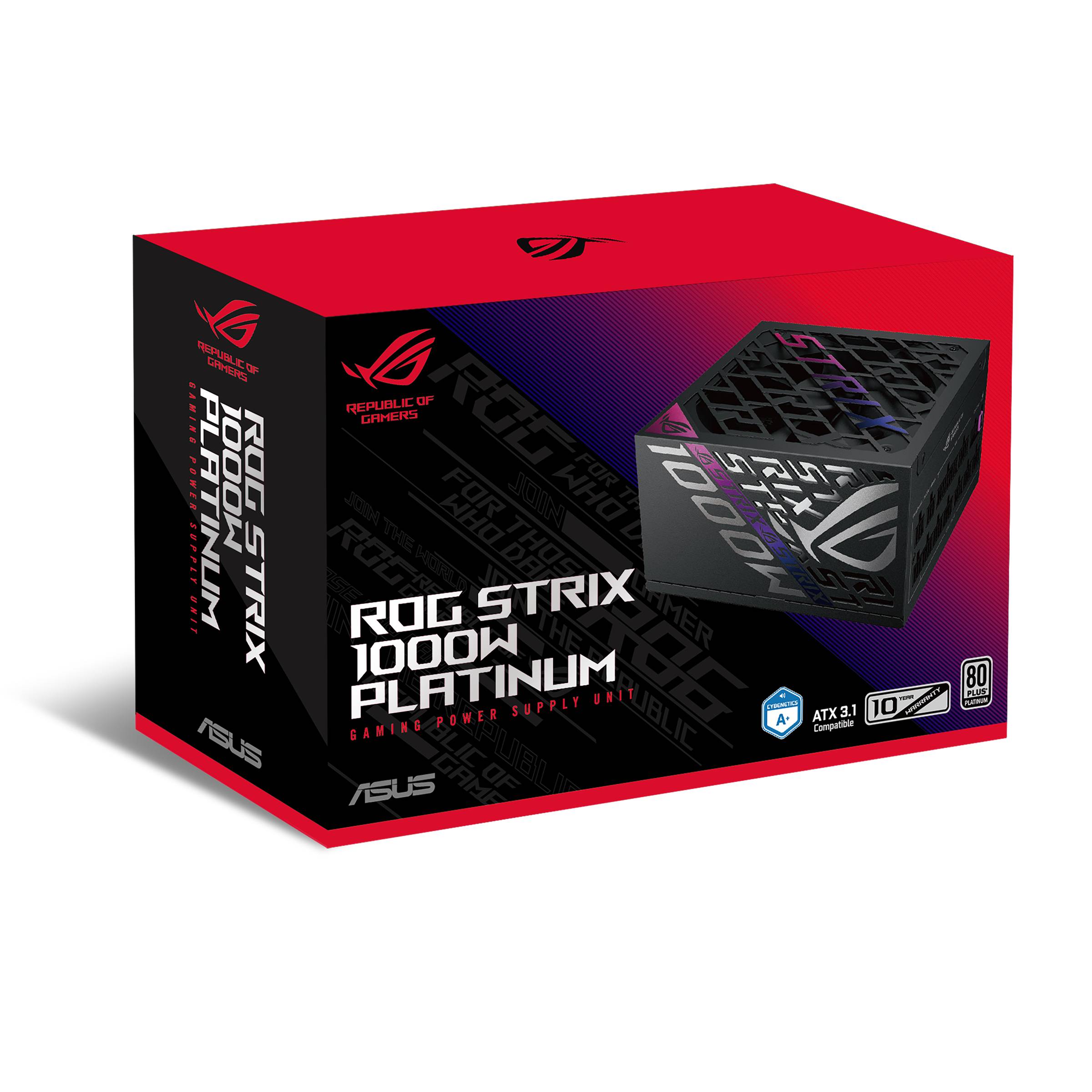 ASUS ROG STRIX-1000P-GAMING power supply unit 1000 W 20+4 pin ATX ATX Zwart, Zilver